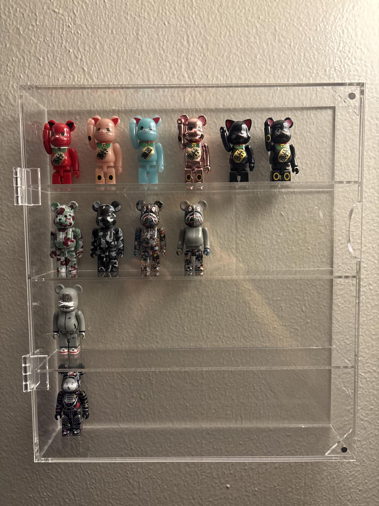 NIUBEE Acrylic Display Case, Clear Display Case for Funko Pop Figures, Wall Mounted or Desktop Dustproof Display Cabinet Box for Collectibles, Rock, Crystals, Mini Toys, Amiibo (2 Tiers) customer photo 1