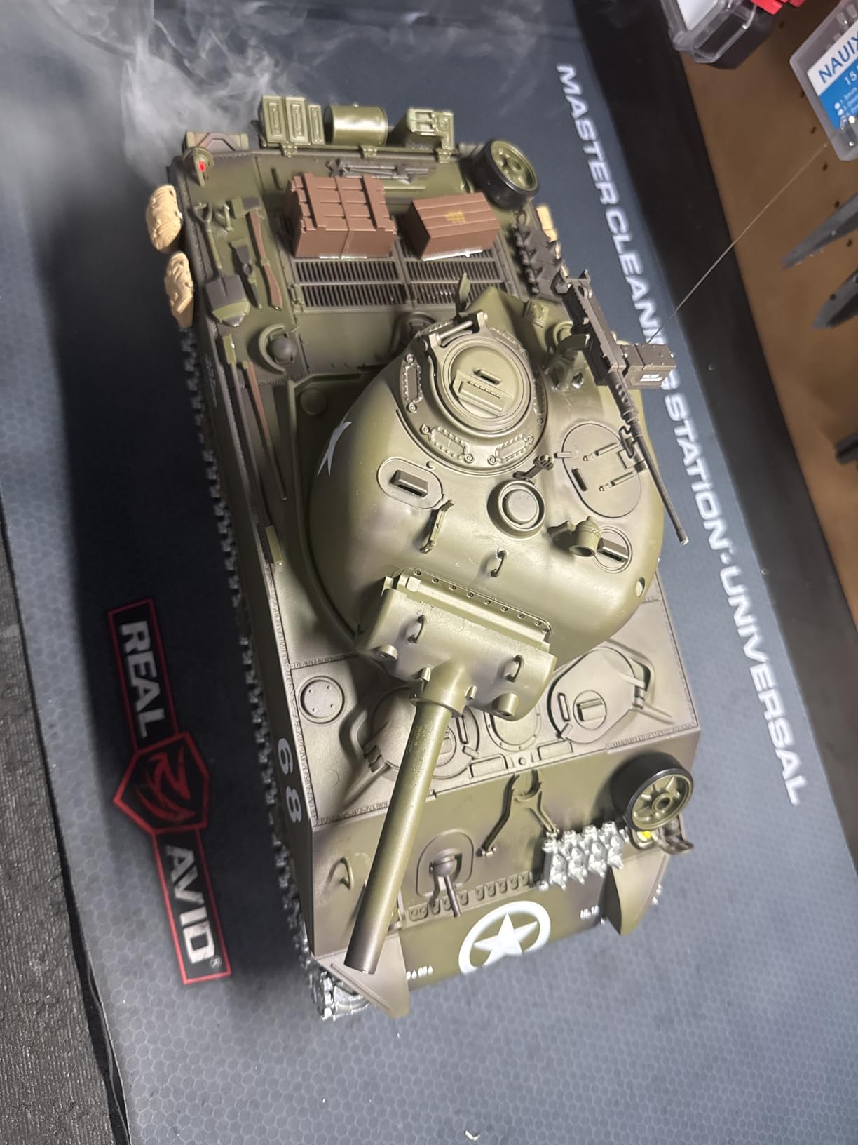 Heng Long US in Stock, RC Tank 3898 RTR 2.4G 1/16 7.0 Upgraded M4A3 Sherman Metal Tracks Smoking Generator 340° Rotating Turret Infrared Combat BB Pellets BB Shooting Airsoft Tank customer photo 3