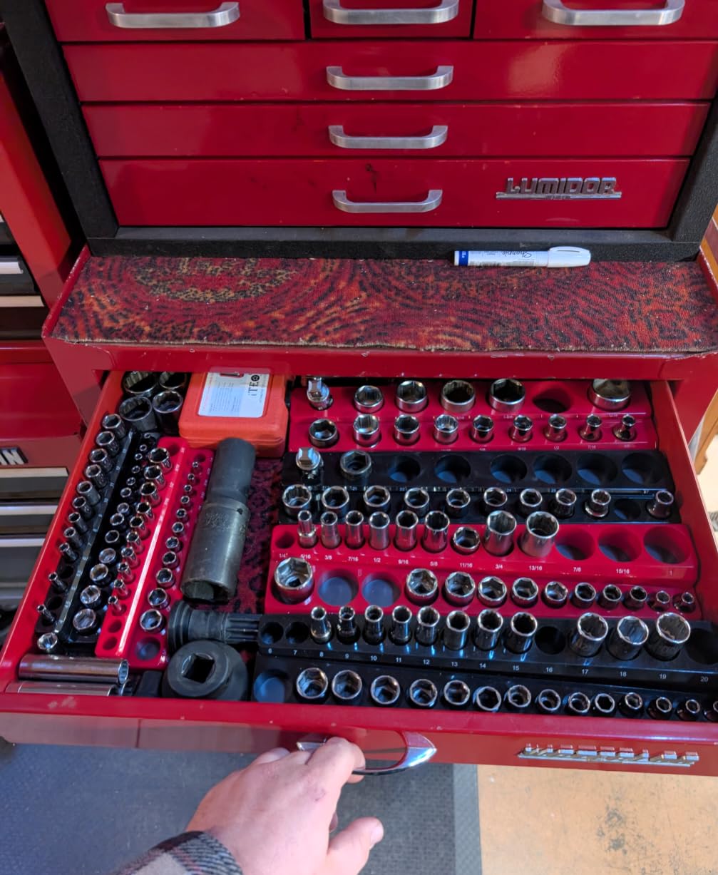 6-Piece Magnetic Socket Organizer Set, 1/2