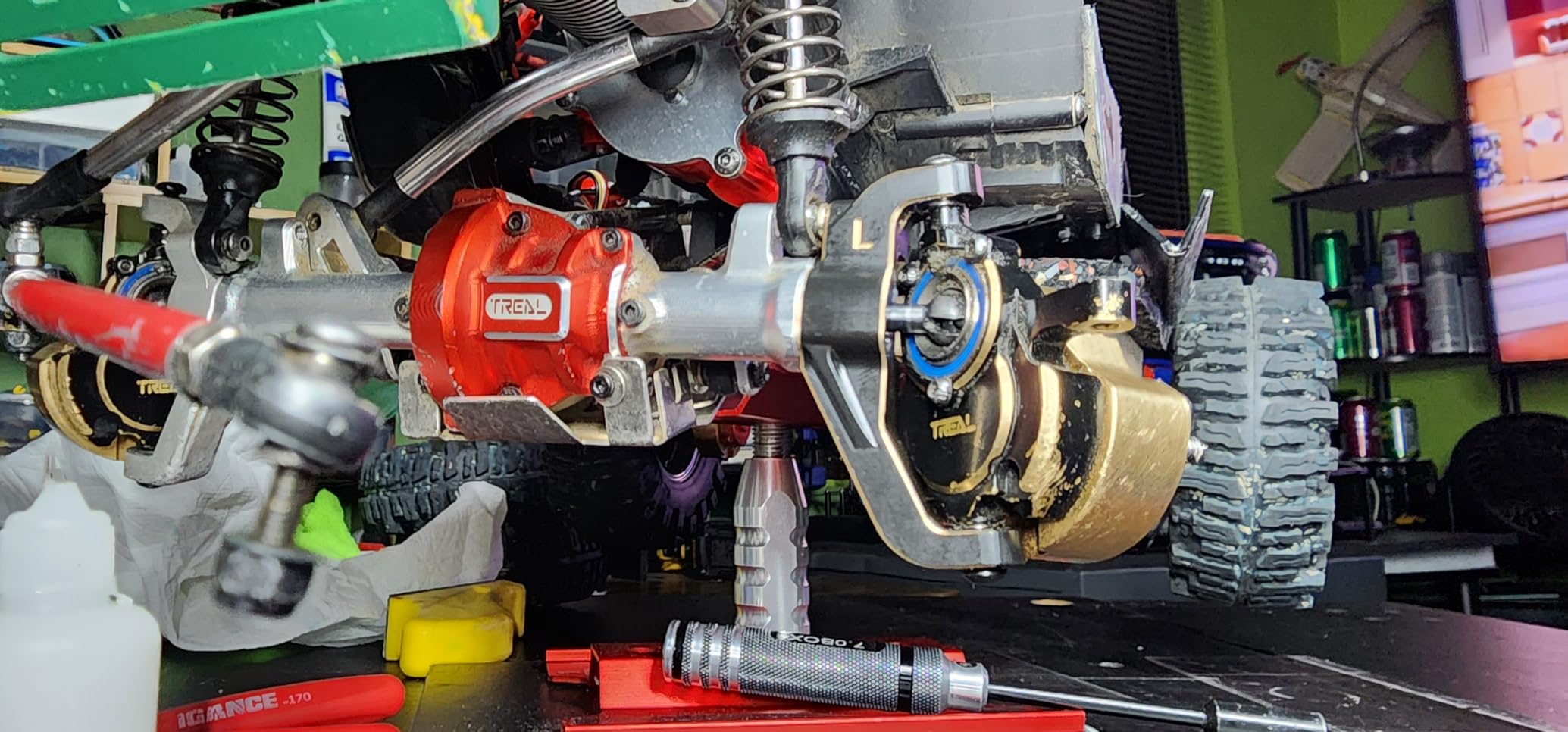 HobbyPark Heavy Duty Brass Caster Blocks C-hubs Carriers for Redcat Gen 8 Scout II Upgrades Axe V2 & V1 Replacement Parts of RER11820 customer photo 1