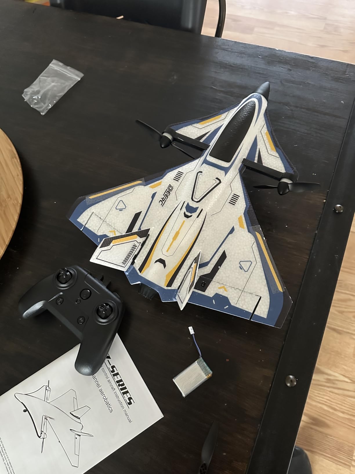 DEERC RC Plane 3 Channel BF-109 Remote Control Airplane Fighter Toys,2.4GHz 6-axis Gyro Stabilizer RTF Glider Aircraft Plane with 2 Batteries,Easy to Fly for Adults Kids Beginners Boys customer photo 1