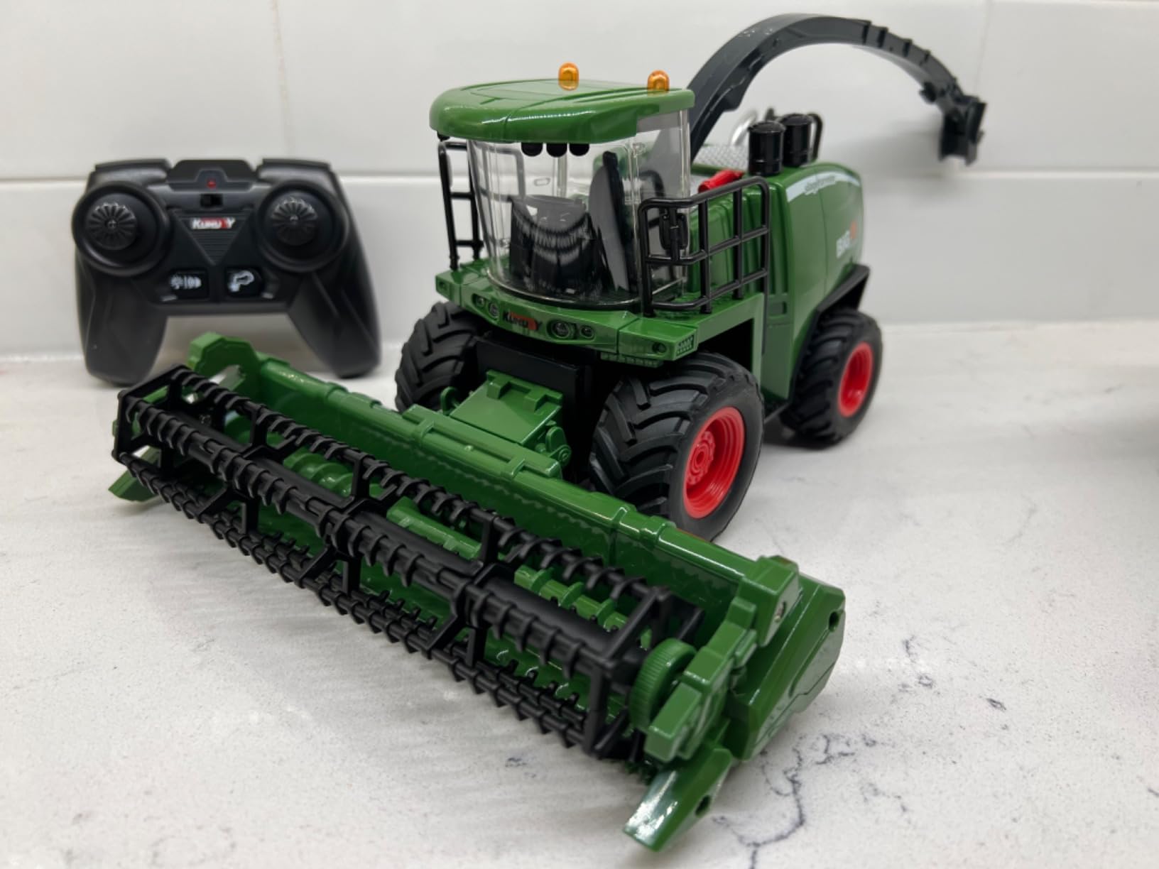 Remote Control Tractor Toy - RC Truck for Kids with Spray Function/LED Light/Realistic Sound, 2 Rechargeable Batteries, Toddlers Farm Vehicle Toys for 3 4 5 6 7 8 Year Old Boys Christmas Birthday Gift customer photo 1