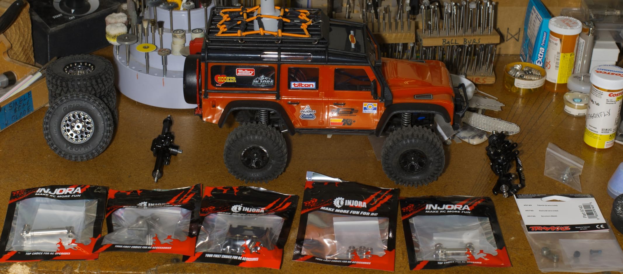 INJORA Front & Rear Axles Set - +4mm Extended Aluminum Complete Axles for TRX4M Upgrade 1/18 RC Crawler Car customer photo 1