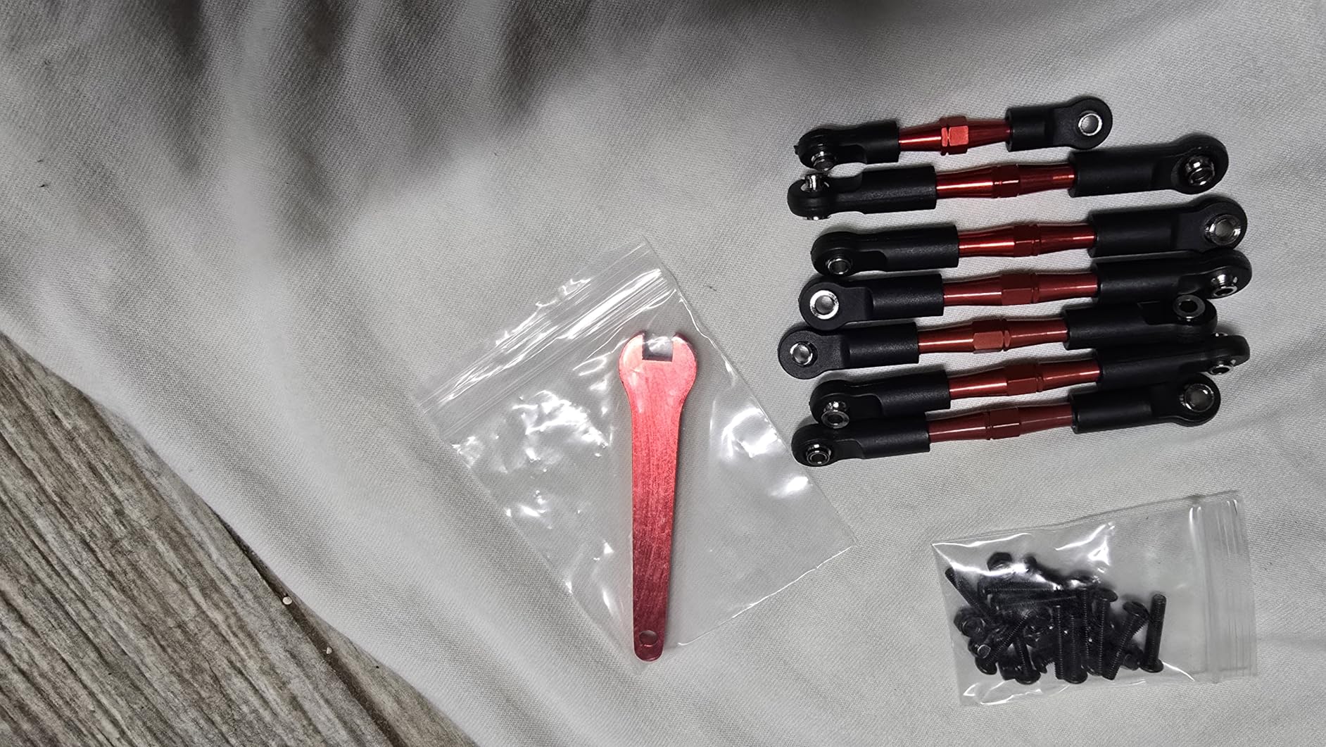 Aluminum Turnbuckles Camber Links Upgrades Part for 1/10 Slash 2WD/Stampede 2WD/Rustler 2WD/Bandit 2WD, Alloy Turnbuckles Camber Links Hops Up,Titanium customer photo 1