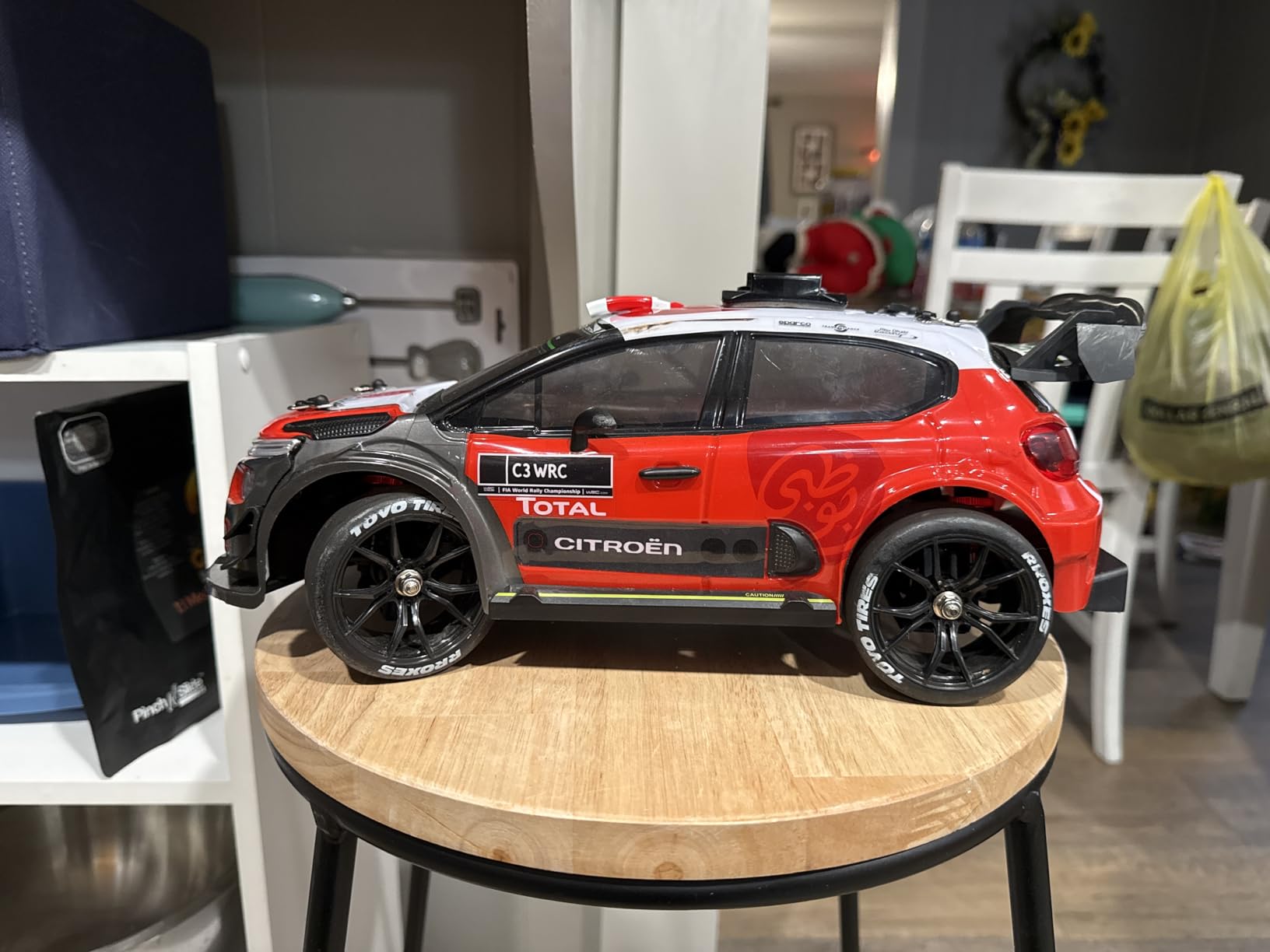 1/10 RC Drift Tires and Plastic Wheels Rims Rally Racing Tyres 12mm Hex for 1:10 Scale On Road Touring Street Car Tamiya Traxxas HPI KYOSHO XV02 XV01 TT01 TT02 PTG2 A959 4PCS (B Black) customer photo 1