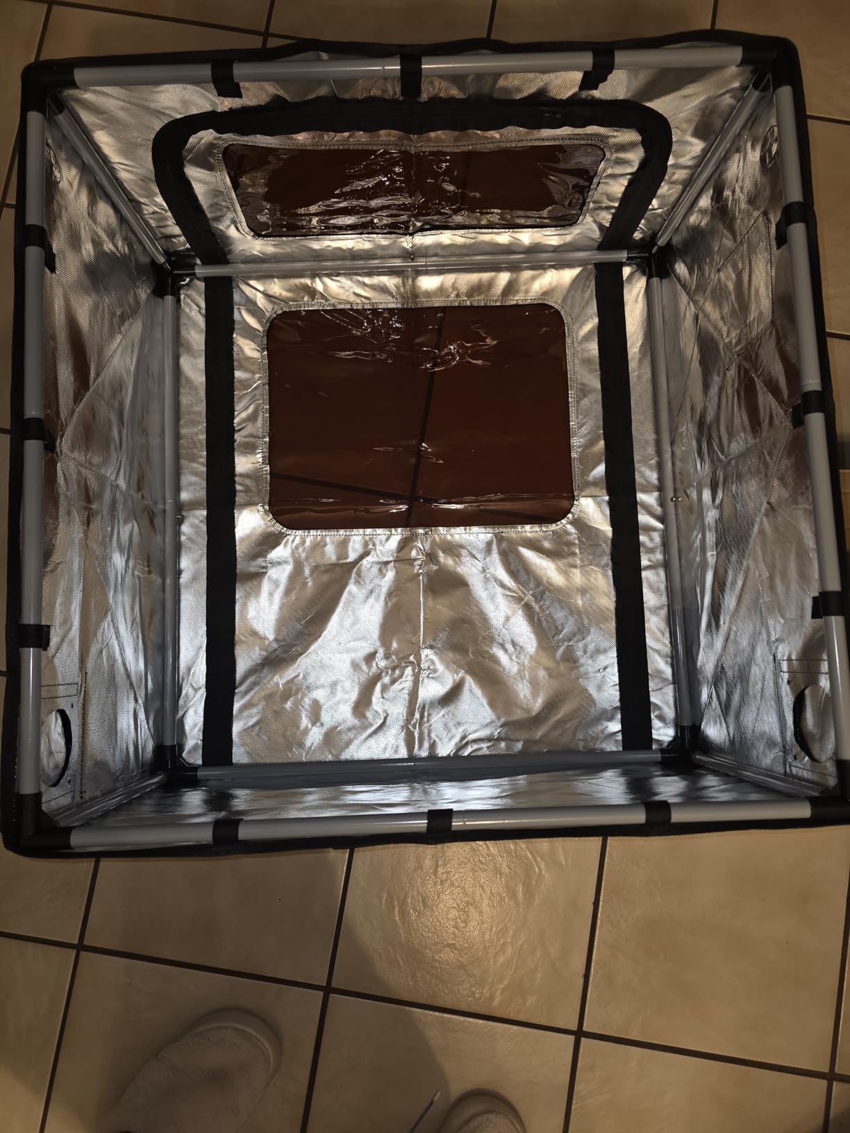 Creality Laser Engraver Cover V2.0 Fireproof and Dustproof Protective Enclosure with Exhaust Fan 4000RPM Pipe for Most Laser Cutter, Insulates Against Smoke, Odor and Noise Eye Protection720x720x400mm customer photo 2