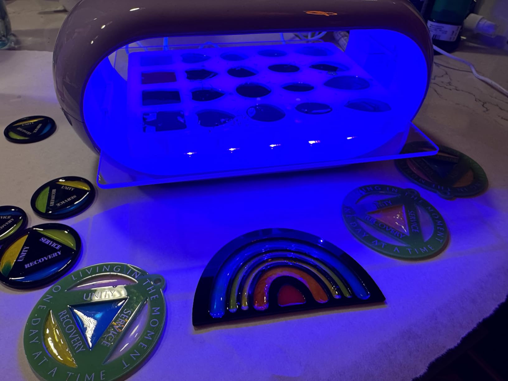 LET'S RESIN UV Light,Two-Sided Longer time Setting(2m,3m,5m) Resin Light with 36 LED Beads, Large Size UV Lamp for Resin Curing, Molds,DIY Craft Decor customer photo 2