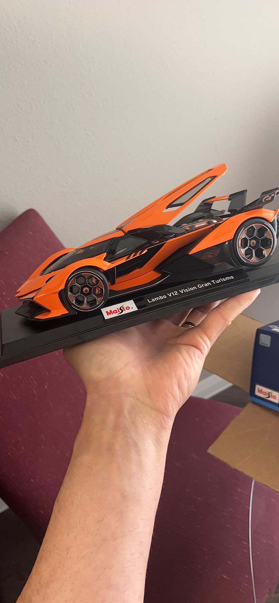 Maisto Lamborghini V12 Vision Gran Turismo Orange Metallic Special Edition 1/18 Diecast Model Car customer photo 1