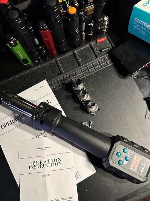 YIHUA 8858 IV Multi-Purpose Heat Gun for Crafting, Electronics Soldering, DIY, Shrink Tubing and Wrap, Torch Marker and Paste, Epoxy Resin with Temperature and Air Volume Control Function, 3 Nozzles customer photo 1