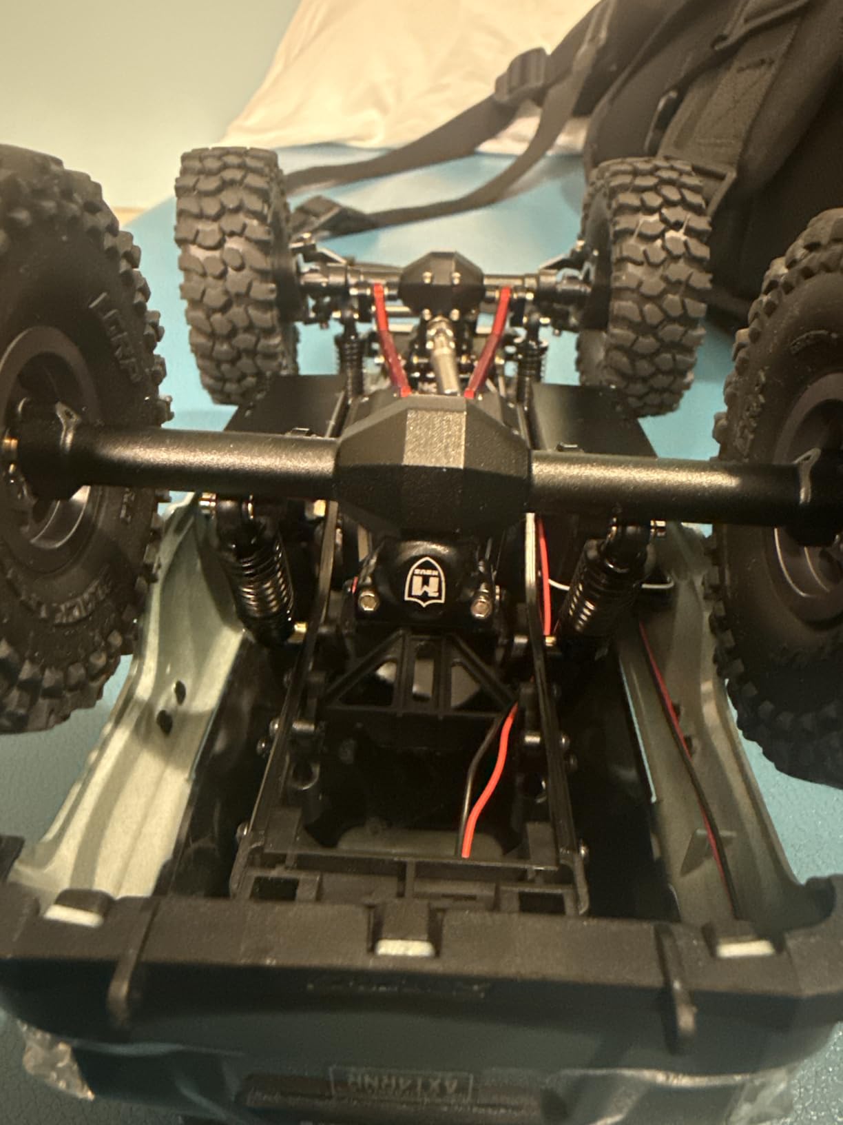 Isokinetic 3-Section CVD Front and Rear Axles Maximum Steering Angle 52 Degree Wider +5MM for Axial SCX24 Deadbolt C10 JLU Gladiator Bronco 1/24 RC Crawler Upgrade (Front and Rear- Black) customer photo 1
