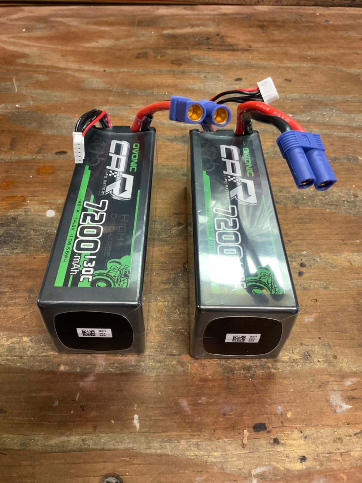 OVONIC 4S LiPo Battery 7200mAh 14.8V 130C RC Battery with EC5 Connector (2 Pack) customer photo 2