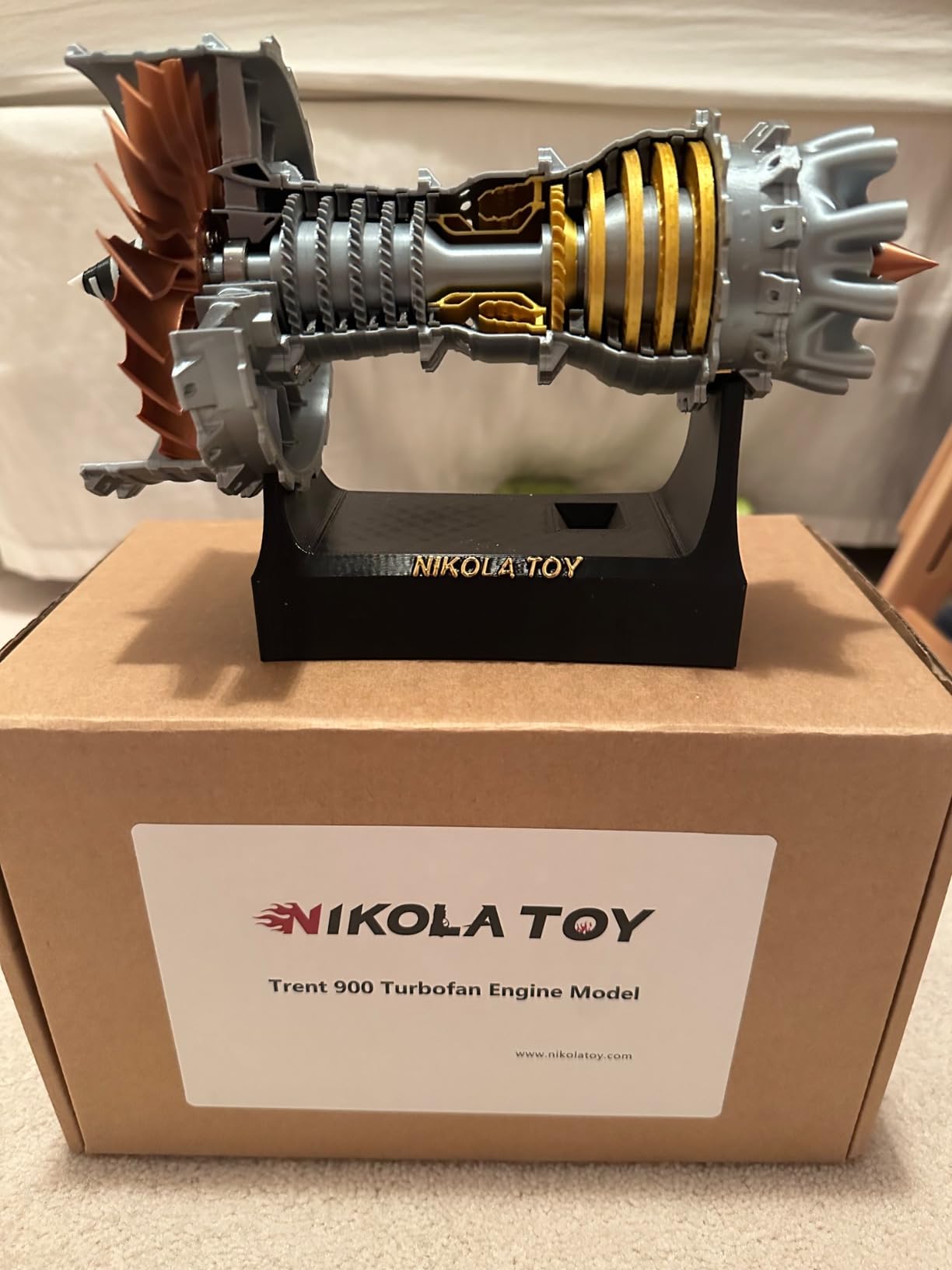 TR900 Turbofan Engine Model Aircraft Engine Kit Turbojet Engine Model Adult Gift Mechanical Science Education Toy As Shown customer photo 1