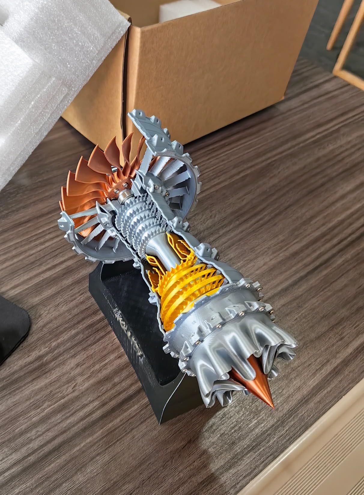 TR900 Turbofan Engine Model Aircraft Engine Kit Turbojet Engine Model Adult Gift Mechanical Science Education Toy As Shown customer photo 2
