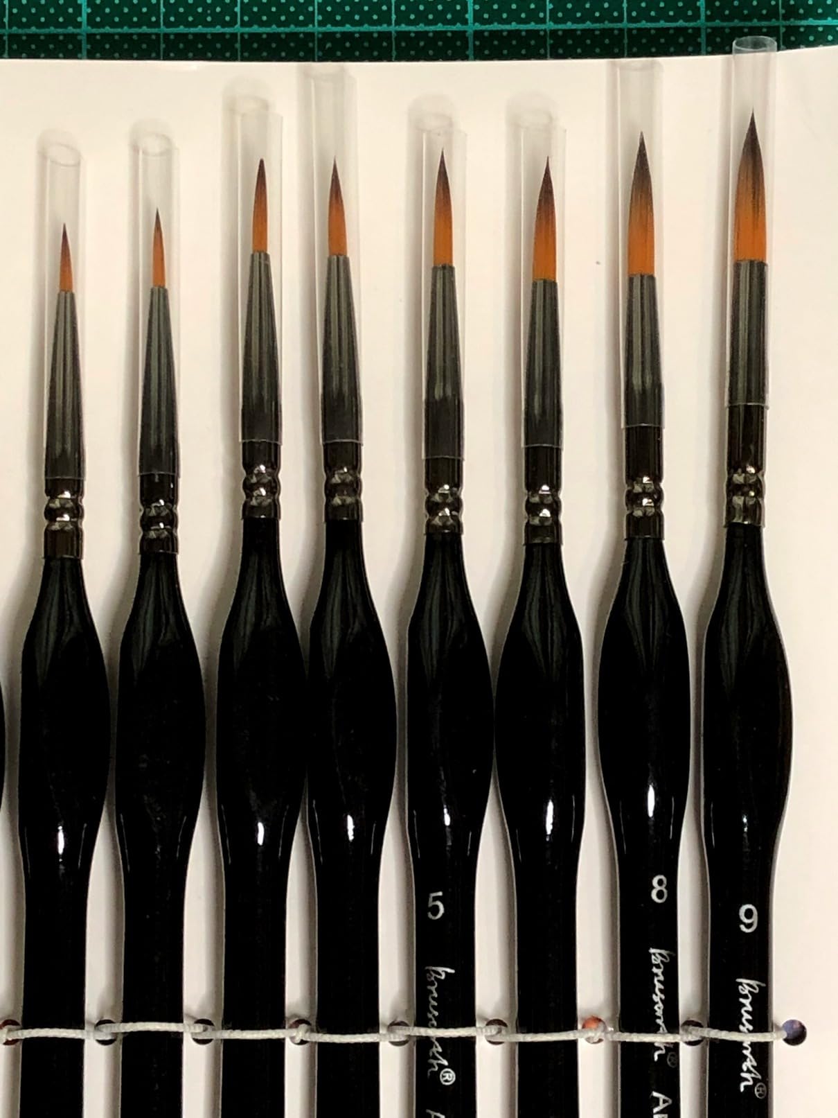 Brusarth Drybrush Set-Hobby Detail Paint Brush Set, 6 Sizes Goat Hair Acrylic Paint Brushes for Tabletop & Wargames Miniature Watercolor Oil Painting, Model for Beginners & Professional customer photo 2