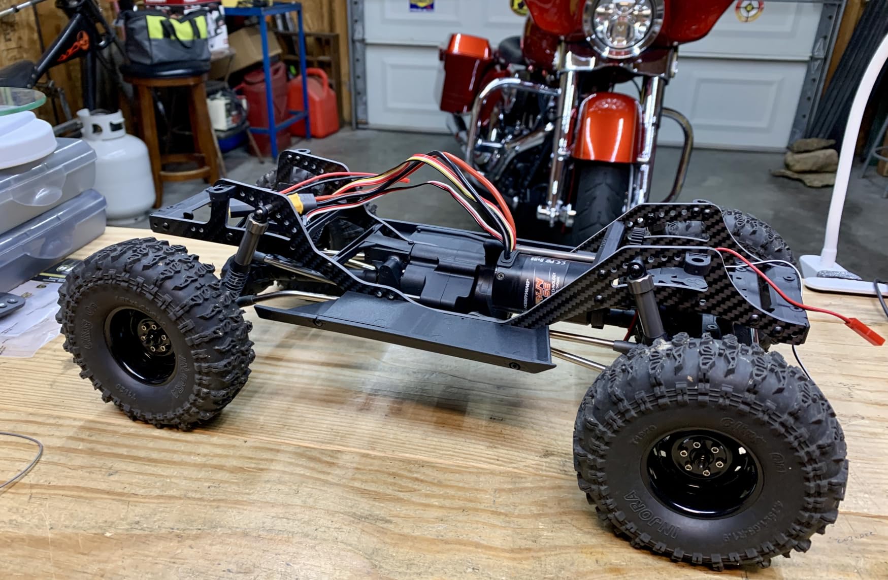 ShareGoo Carbon Fiber RC Chassis Frame Rails Plate Beam Compatible with 1/10 Axial SCX10 PRO RC Crawler Car customer photo 2