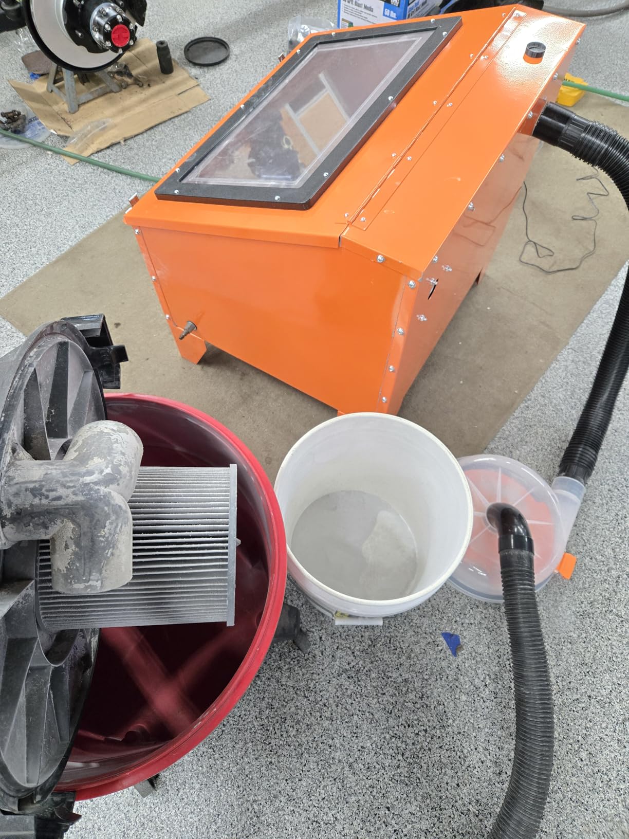 The Dustopper PRO, Low-Profile Dust Separator for Shop Wet/Dry Vacuums. Includes High-Flow 90 Degree Sweep Elbows and Connection Hose. Fits Standard 5 Gallon Buckets, Made in USA customer photo 2
