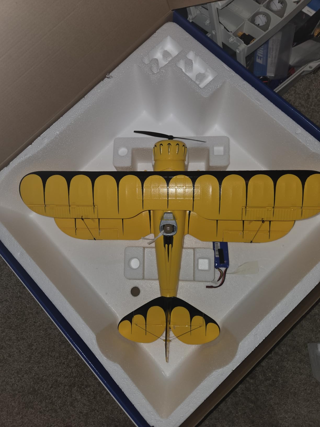 E-flite RC Airplane UMX WACO Yellow BNF Basic Transmitter Battery and Charger Not Included with AS3X & Safe EFLU53550Y customer photo 1