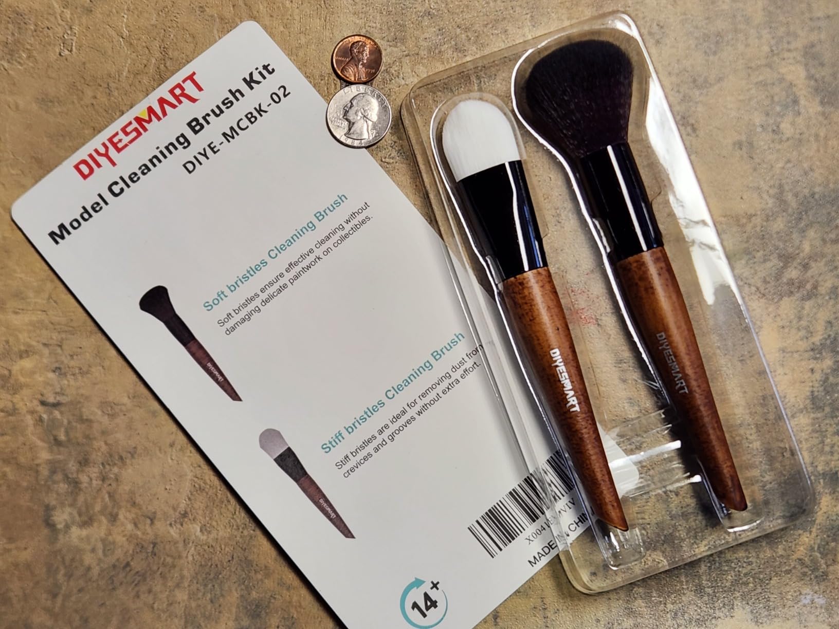 DIYESMART 2pcs Cleaning Brush Kit with Wooden Handle, Model Dusting Brush Kit for Figures, Statues,Models, Craft customer photo 1