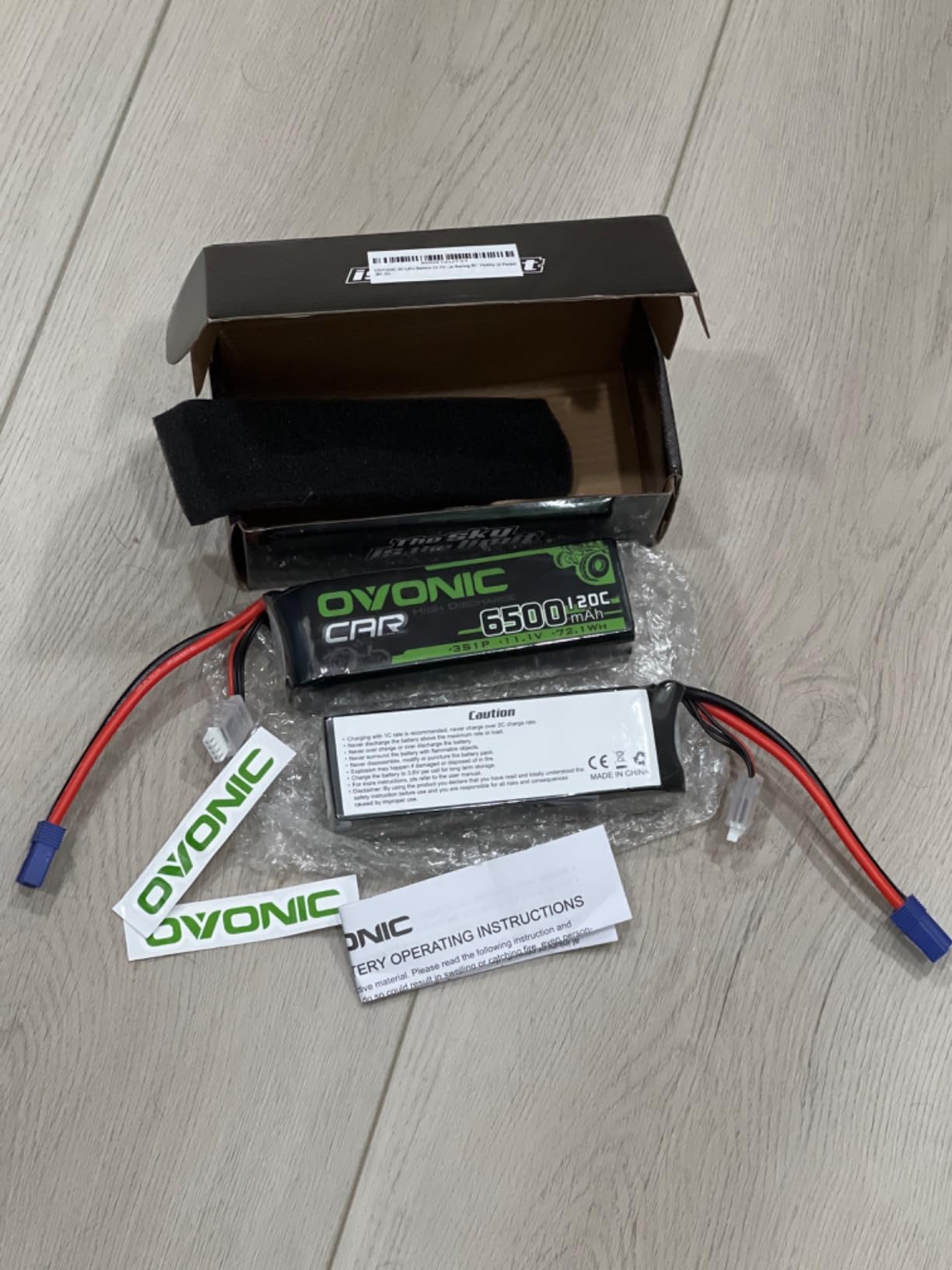 OVONIC 3S LiPo Battery 11.1V 6500mAh 120C with EC5 Plug for RC Car RC Truck Airplane Helicopter Boat Car Racing RC Hobby (2 Packs) customer photo 1