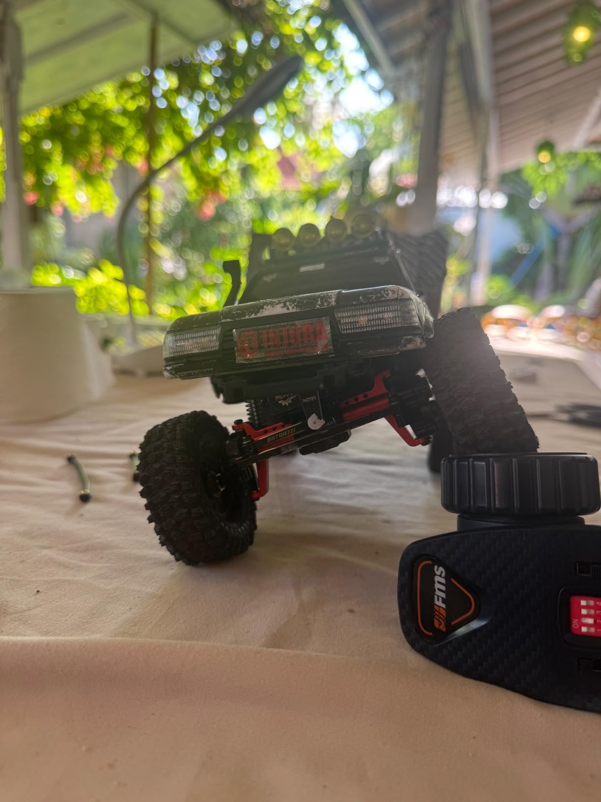 RCAWD 100% Durability Increase Differential & Diff Locker Portal Axles Front Rear Set Converted for FMS FCX24 Power Wagon Smasher Lemur K5 Blazer & FCX18 LC80 Upgrades Brass Weighted Parts (Black) customer photo 1