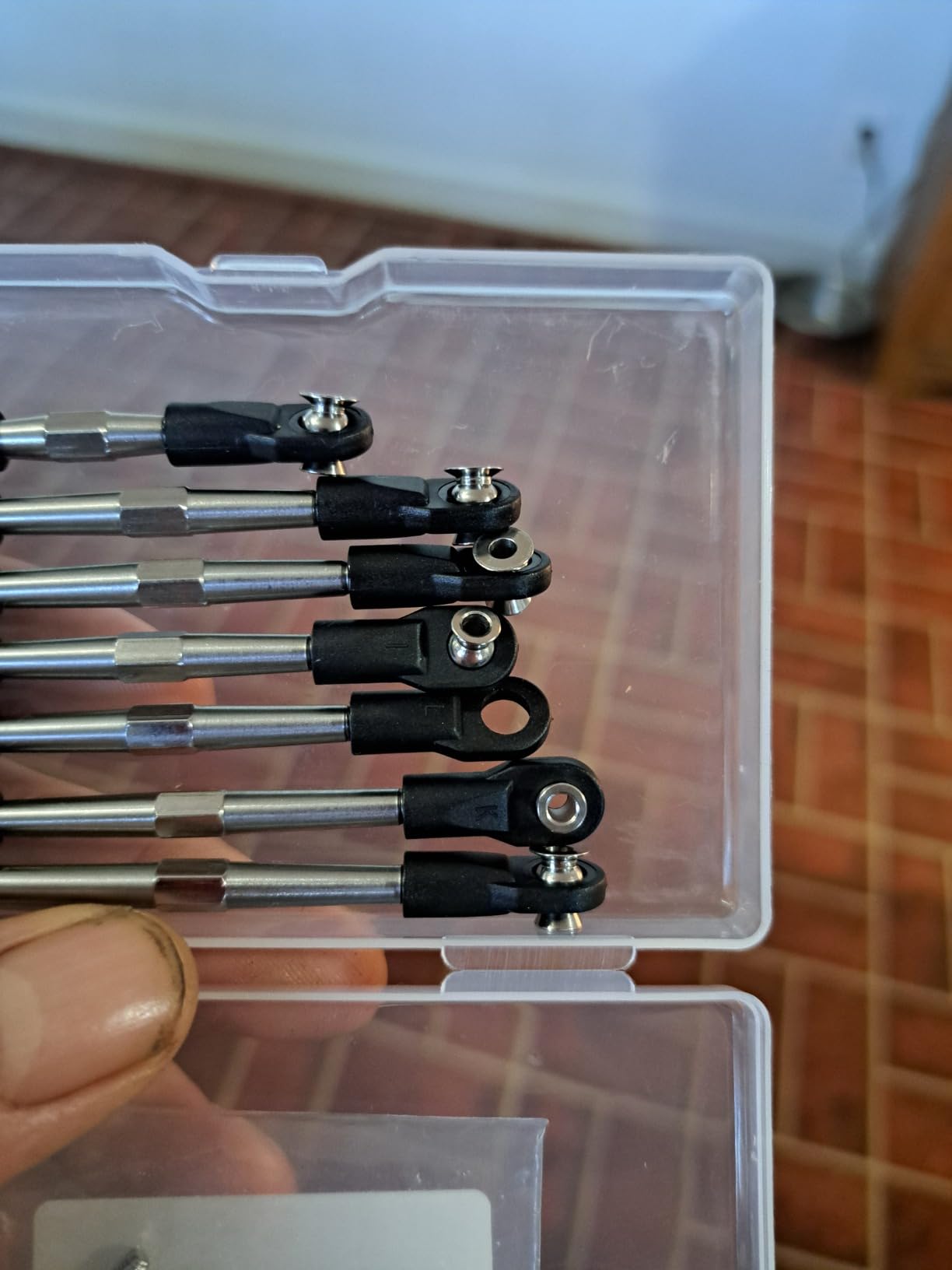 7Pcs Aluminum Alloy Adjustable Turnbuckles Camber Link with Rod Ends Sets Fit for 1/10 Traxxas Slash 4x4/2WD/Hoss 4X4 VXL/2WD/Rustler 4X4 VXL/2WD/Stampede 4X4 VXL /2WD Upgrades,Black customer photo 1