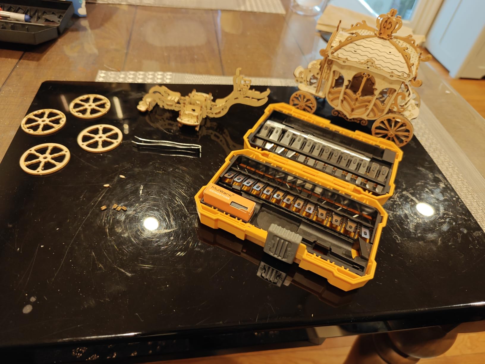 MulWark 41-Piece Precision Hobby Knife Set - Exacto Knife Set For Modeling - Craft Knife Handle Customized With Chiseling, Stencil Edge And Fine Point Blades With Sharpening Stone And Steel Ruler customer photo 2