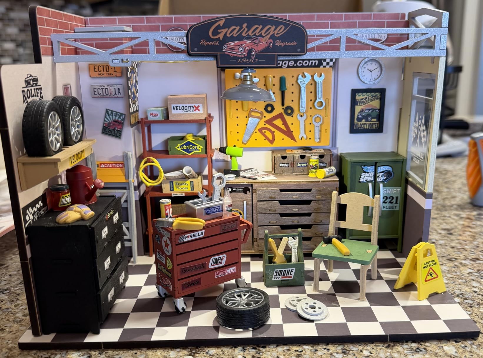 Rolife DIY Miniature House Kit Garage Workshop, Build 1/20 Mini House Building Kit with LED Craft Kits for Adults customer photo 1