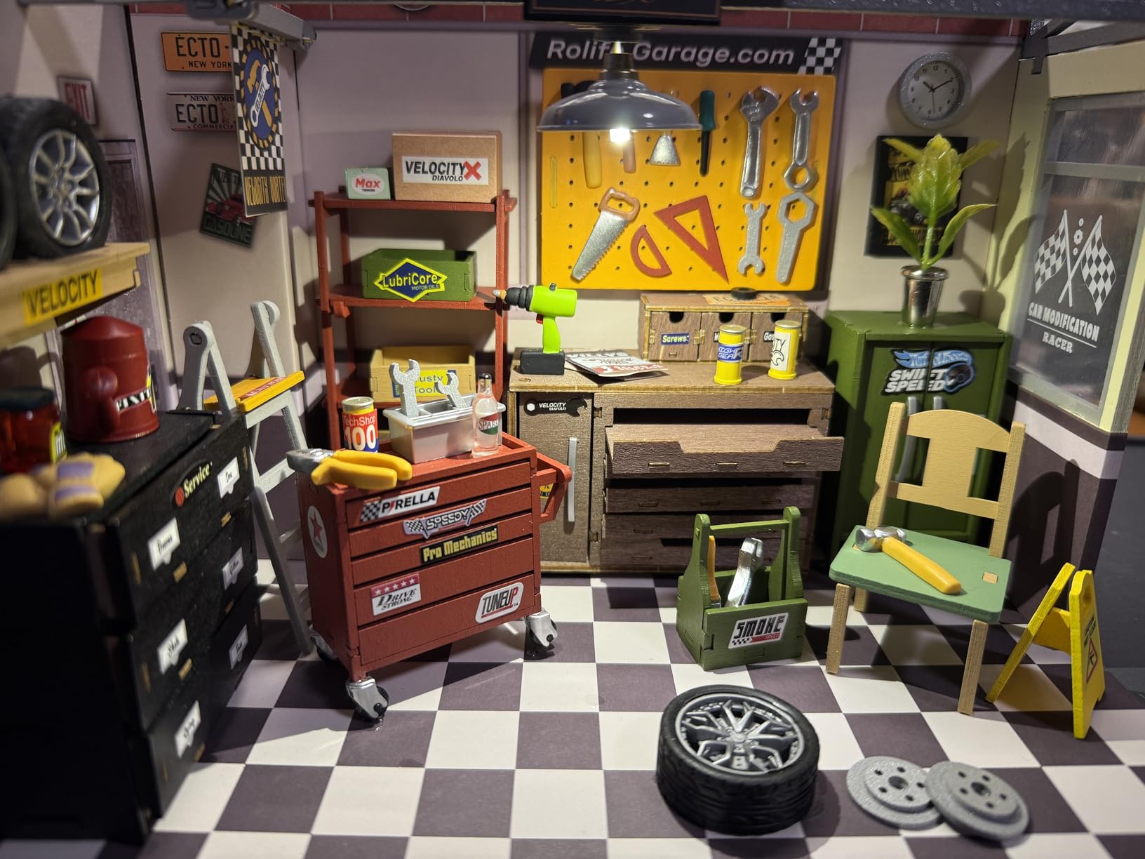 Rolife DIY Miniature House Kit Garage Workshop, Build 1/20 Mini House Building Kit with LED Craft Kits for Adults customer photo 2