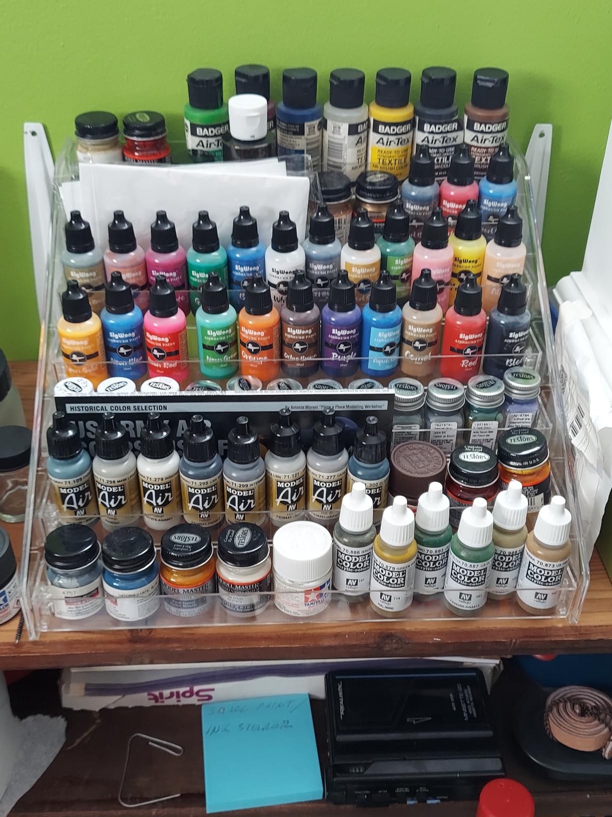 Vowcarol Clear Paint Organizer, Miniature Paint Holder 7 Layers Paint Storage Rack, Craft Paint Organizer Rack customer photo 1