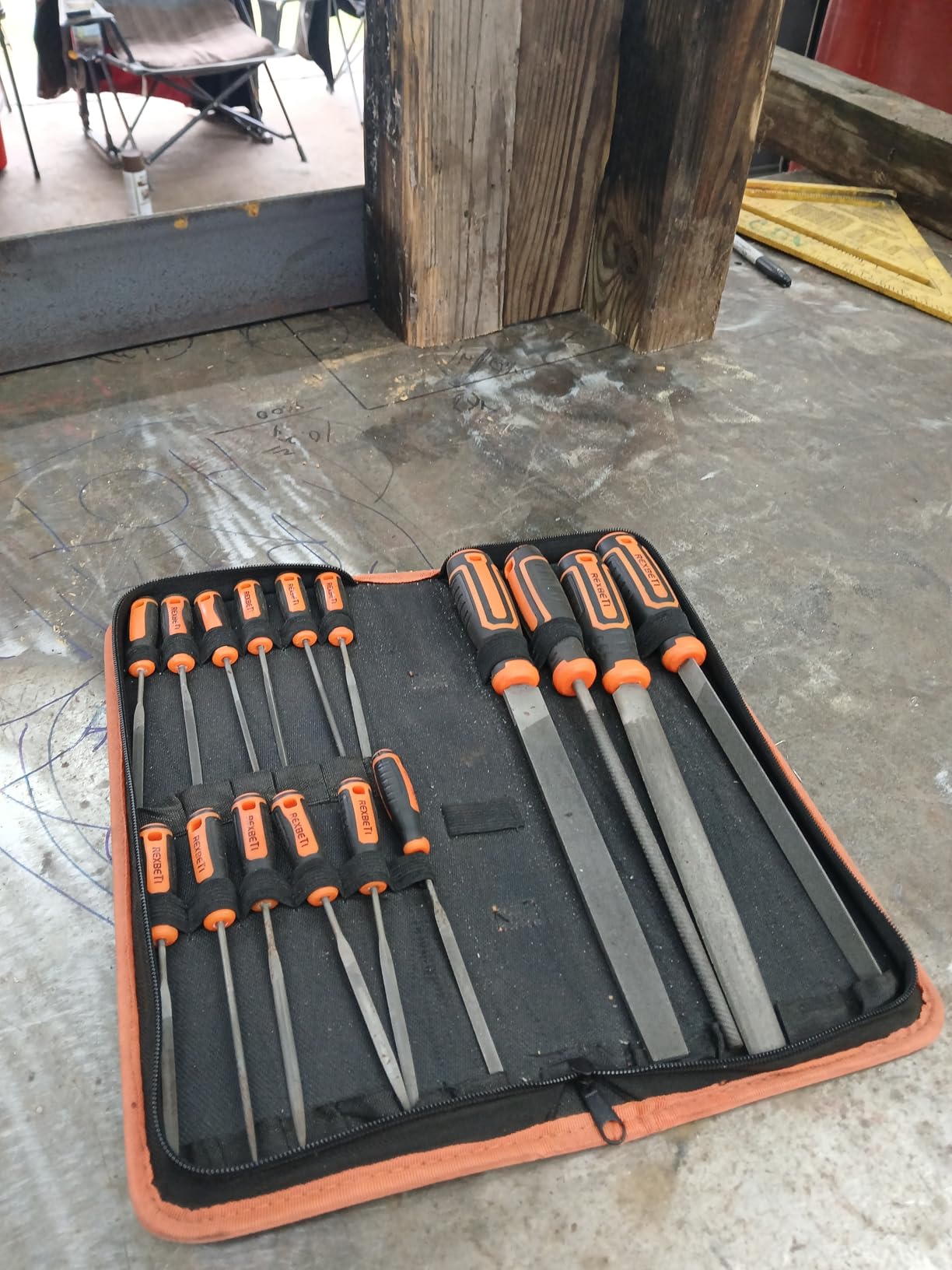 REXBETI 19Pcs Metal Needle File Set, Small Diamond Files, 12Pcs Jewlers Files and Steel Files for Precision Metal and Woodworking with 6Pcs Sandpaper, Metal Brush and Carry Case customer photo 1