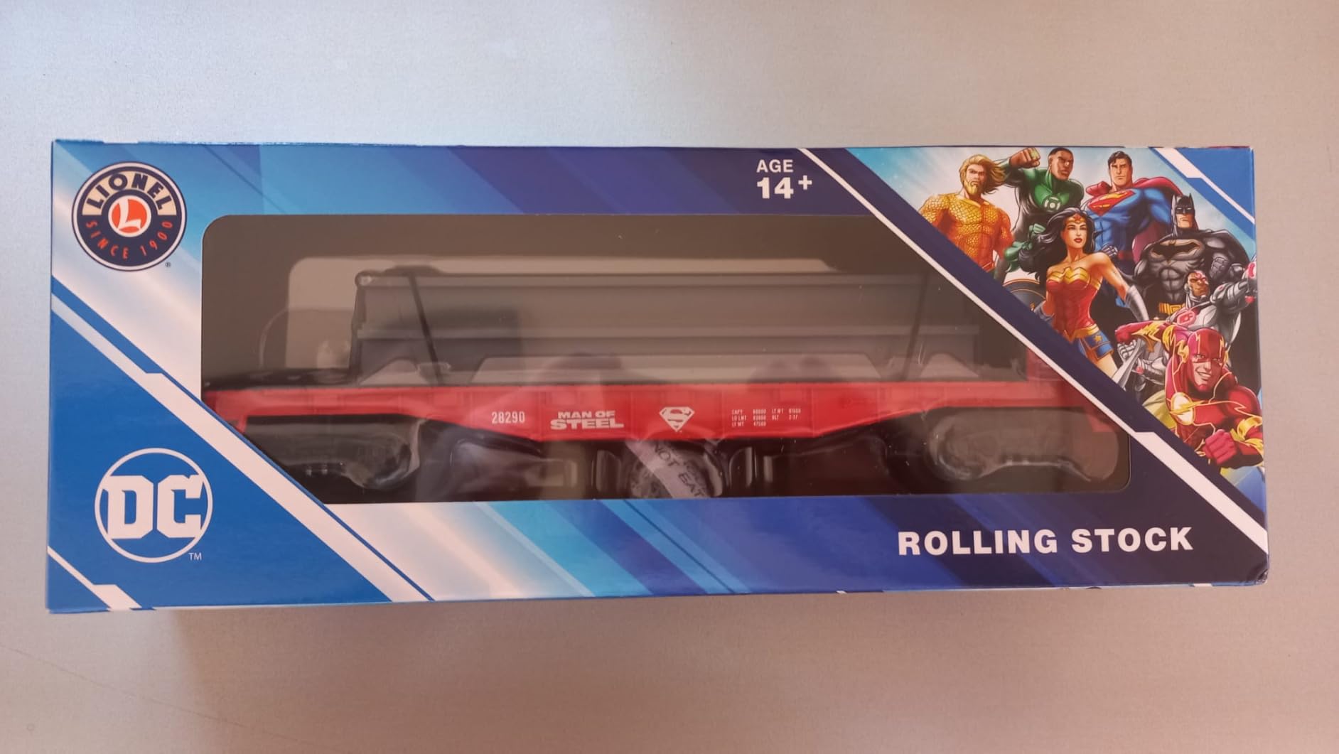 Lionel DC Comics Superman Man of Steel I-Beam O Gauge Model Train Flatcar with Removable Steel Beams customer photo 1