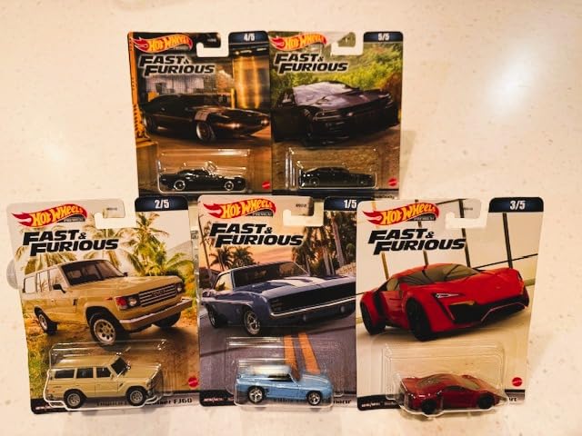 2023 Fast Mattel 2023 Fast & Furious Premium Die-Cast Car Set of 5, Iconic Movie Models, 1:64 Scale, HNW46-956B customer photo 1