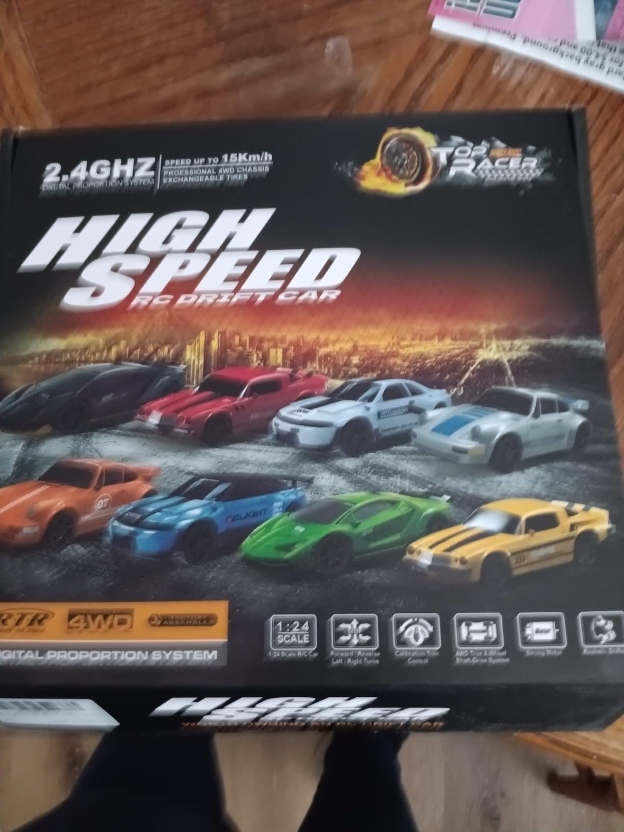 RC Drift Car 1:24 Remote Control Car 4WD 15KM/H High Speed Racing Sport Car with LED Lights RC Cars Toy for Kids Boys Girls Adults Gifts Birthday Christmas Rechargeable Batteries customer photo 2