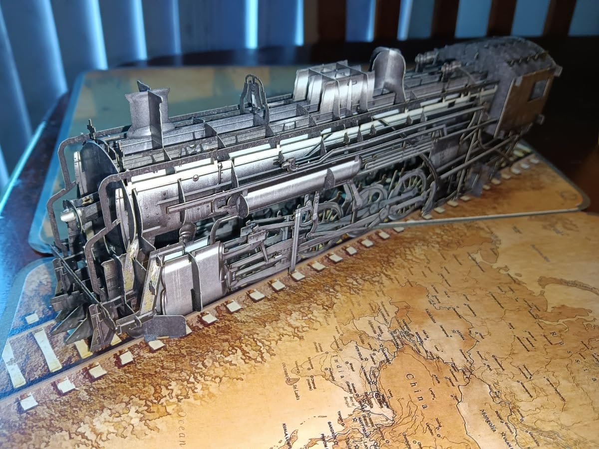 Steam Train 3D Pop Up Birthday Card for Men, Vintage Steam Train Design, Handmade Birthday Card, Ideal Gift for Father's Day, Birthday for Dad, Grandad, Husband, Men, Boyfriend, Adults; 6