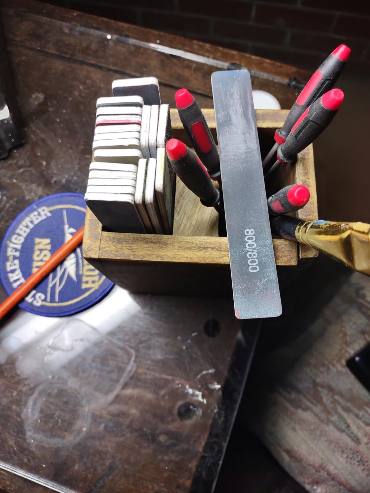 Honoson 20 Pcs Sanding Sticks for Plastic Models 3D Print Polishing Sticks Assorted Metal and Wood Sanding Tools (Low Grits and High Grits,Double Angle Shape) customer photo 2