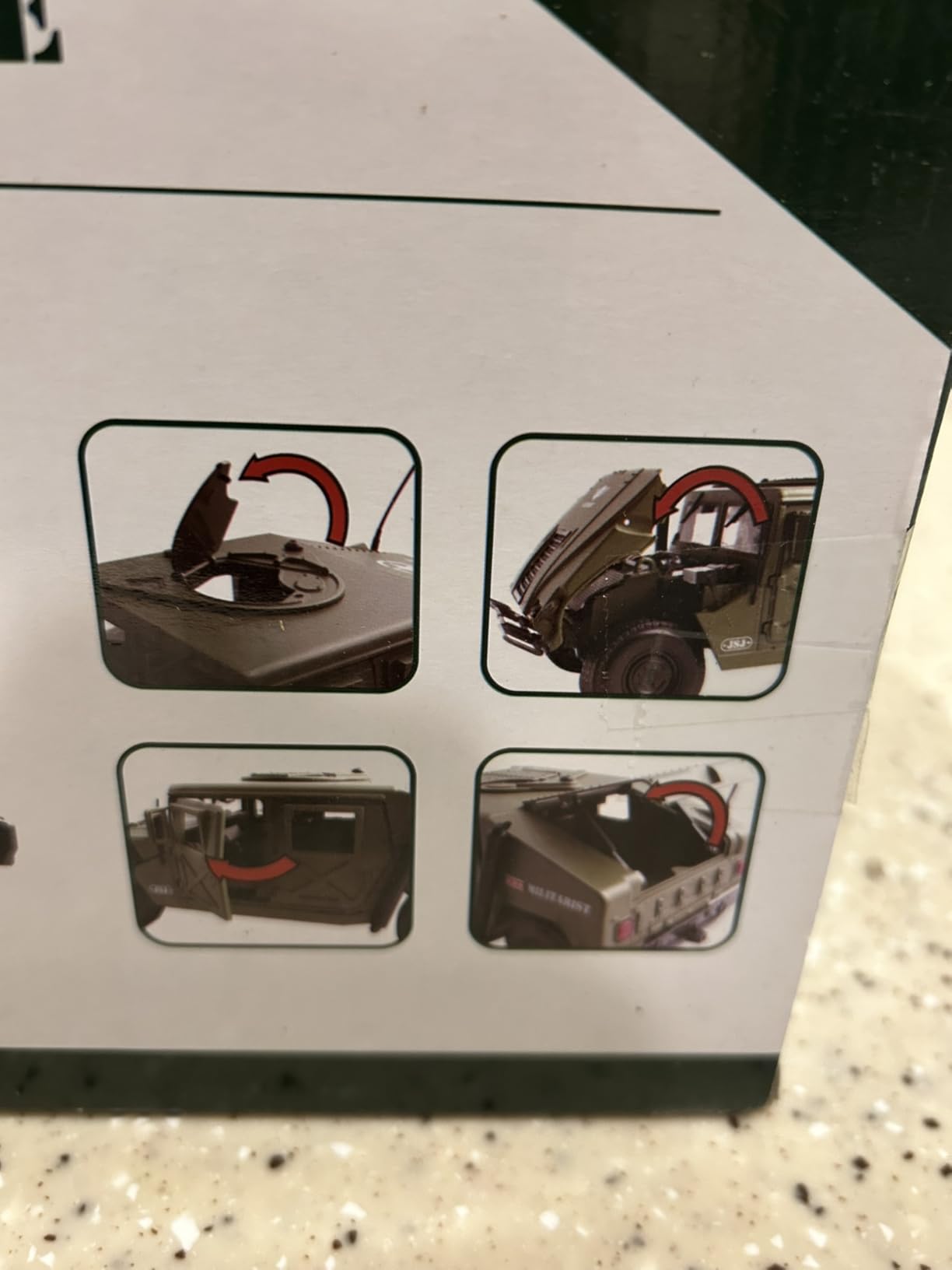 1/18 Hummer H1 Vehicle Model Military Truck Off Road Vehicle Diecast Metal Model Kit Armored Car Military Multifunctional Truck Armored Car Miniature for Adults Collection or Gift customer photo 2