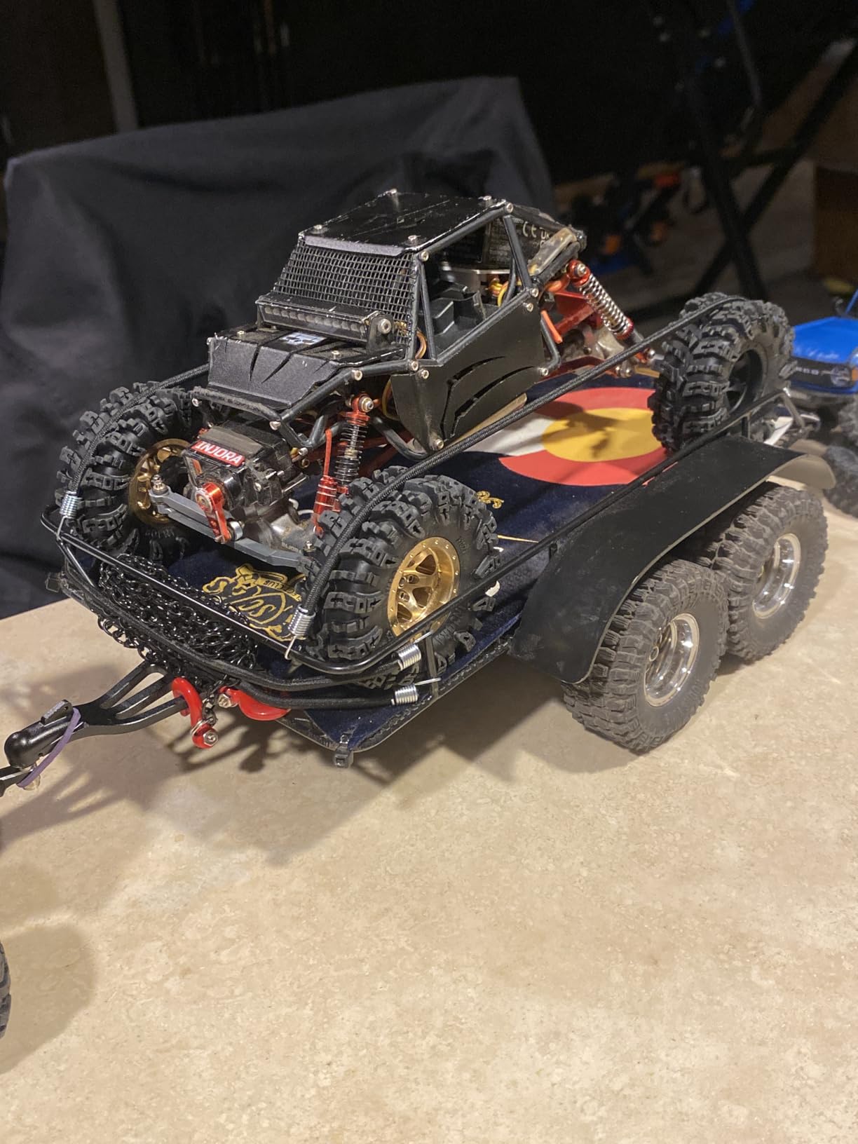 INJORA Metal Hitch Mount Trailer for Axial SCX24 Upgrade 1/24 RC Crawler customer photo 2