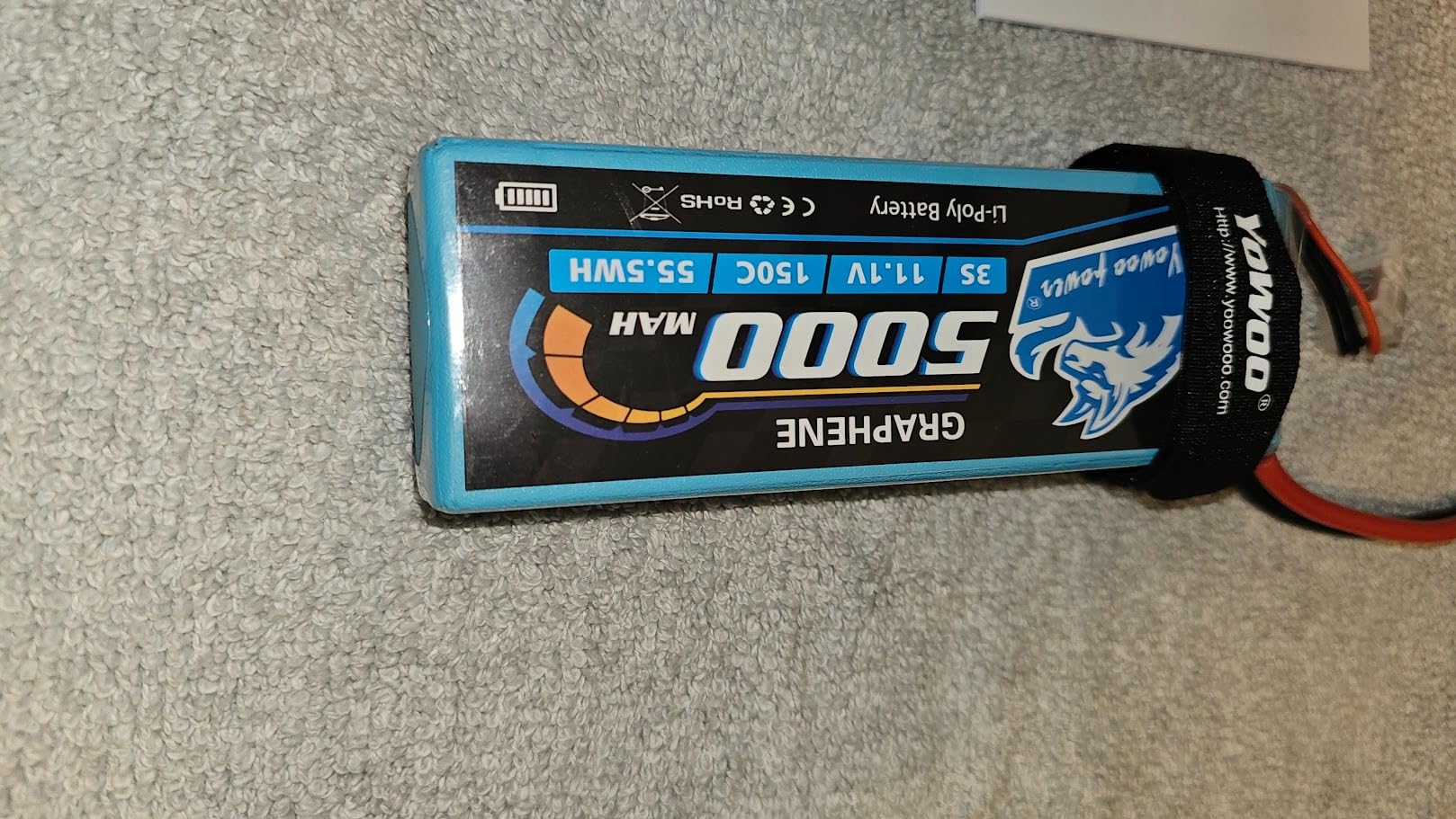 Yowoo 2 Pack 3S Lipo Battery 5000mAh 150C 11.1V Graphene Lipo Battery with TR Plug Connector for RC Airplane Helicopter Quadcopter Boat E-Maxx Axial RC Cars Truck Buggy Truggy Hobby customer photo 2