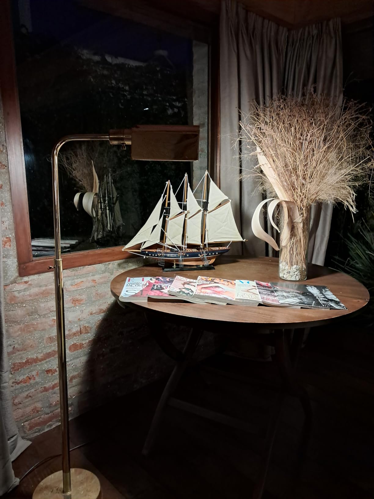 SAILINGSTORY Wooden Sailboat Model Ship Sailboat Decor 24