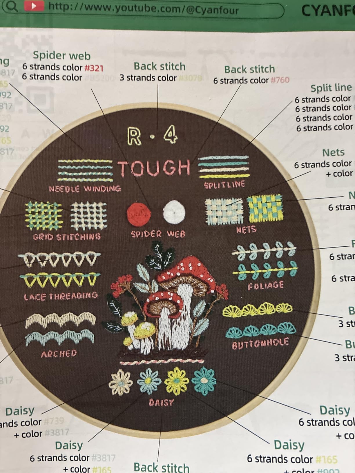 CYANFOUR Embroidery Kit for Beginners, 4 Stages to Learn 38 Stitches, with Step-By-Step Instructions and Clear Videos, Includes Multiple Accessories, Gift for Craft Lovers. customer photo 2