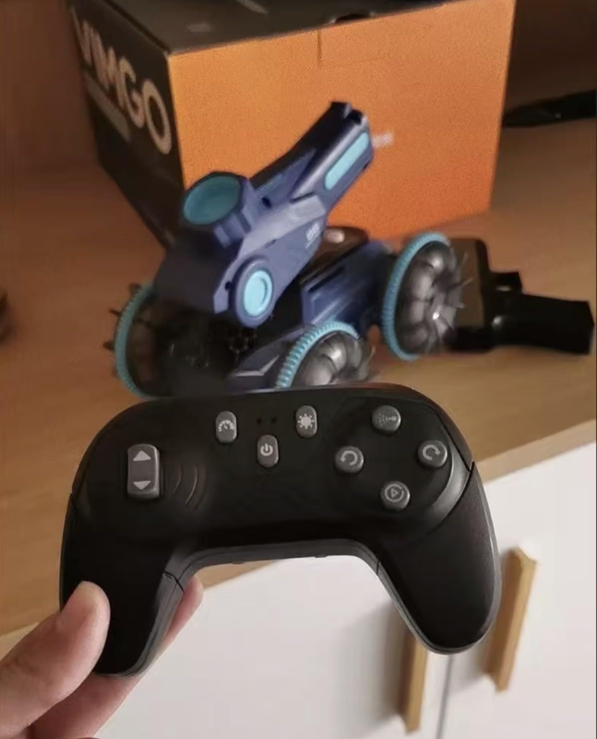 KB KAIBO 3-in-1 Remote Control Car, RC Boat & Water Gun - Amphibious RC Car for Land & Water, Adjustable Speed, Waterproof, Perfect Valentines Birthday Gifts for Kids-Blue customer photo 2