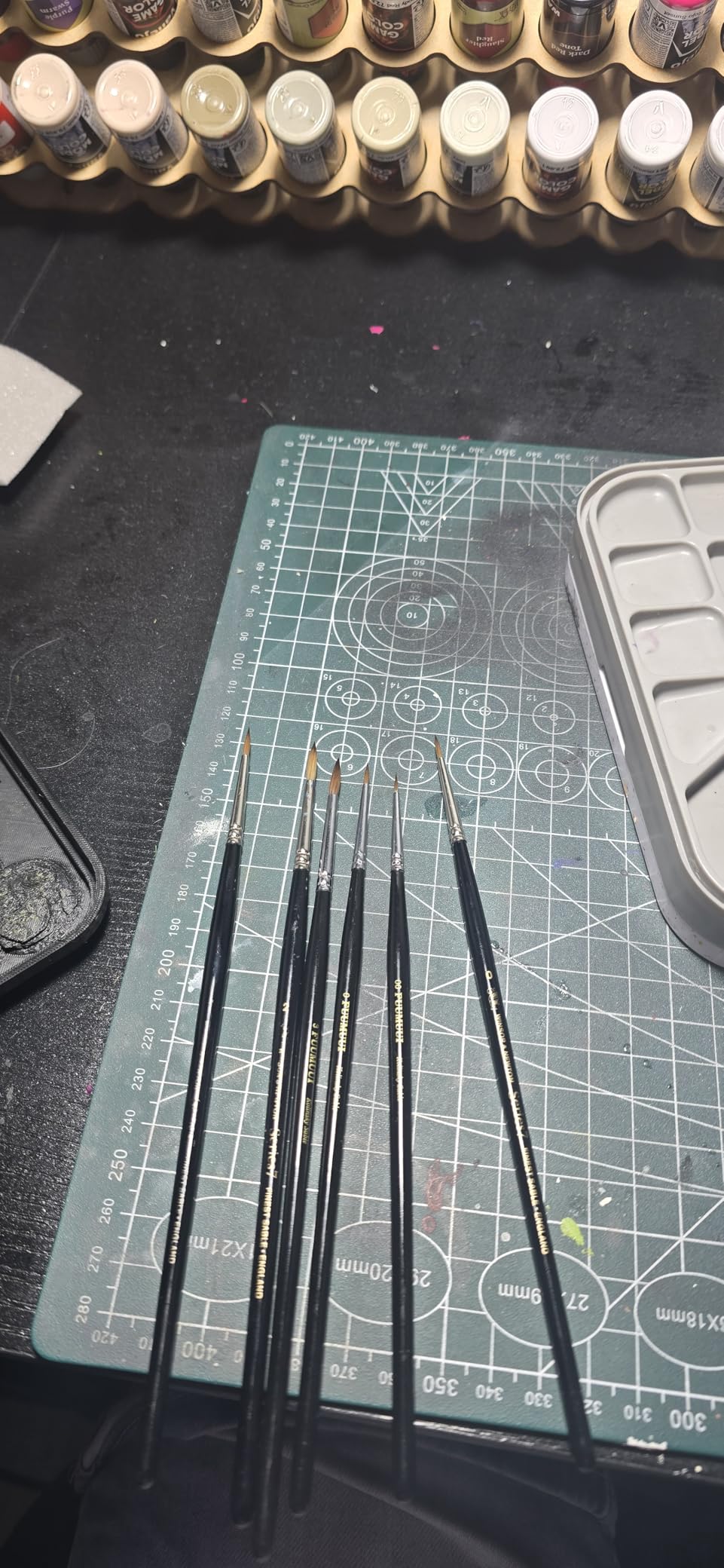 Kolinsky Sable Miniature Watercolor Brushes, Fuumuui 5pcs Professional Small Detail Paint Brushes for Watercolor Gouache Ink and More - Round #00000, #00, #0, #1, #3 customer photo 1