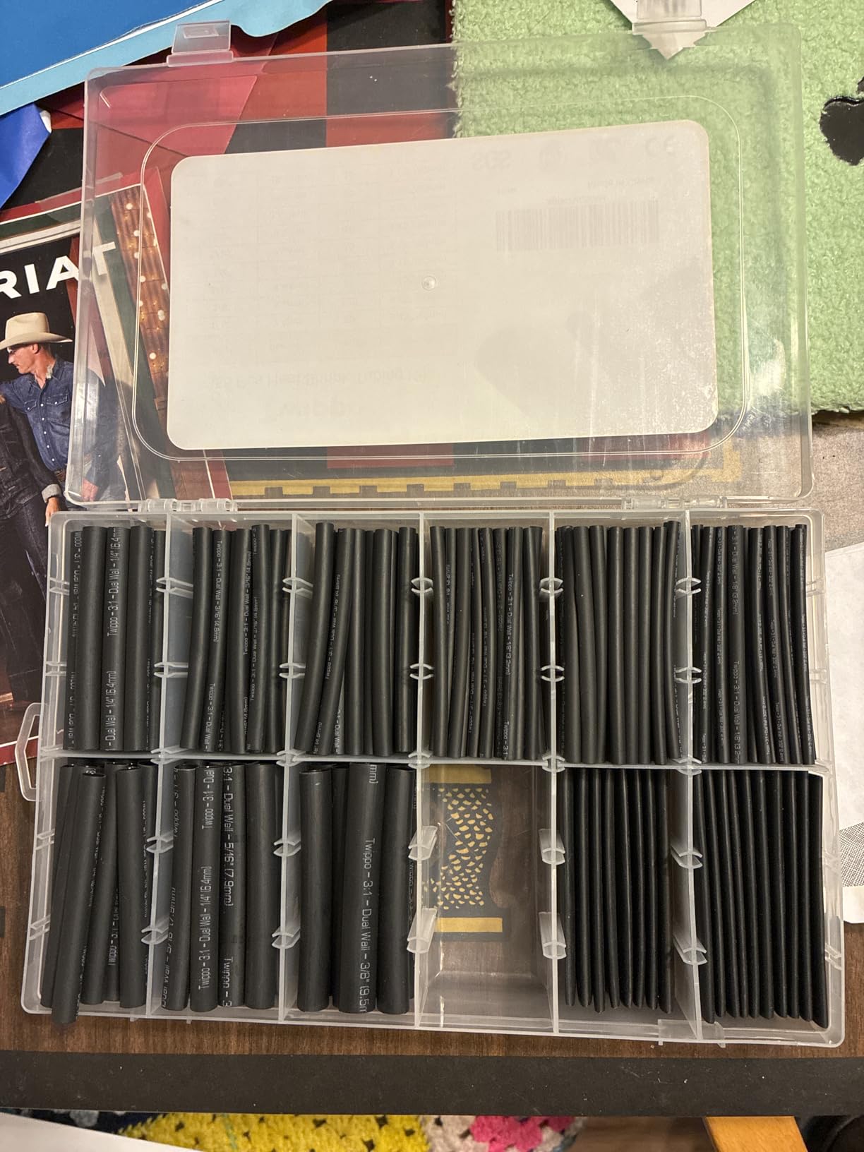 Heat Shrink Tubing Kit 355pcs - 3:1 Dual Wall Adhesive Lined - Electrical Waterproof Industrial Heat-Shrink Tubing Terminals- Marine Grade Wire Connector Shrink Wrap Tube - 3.15