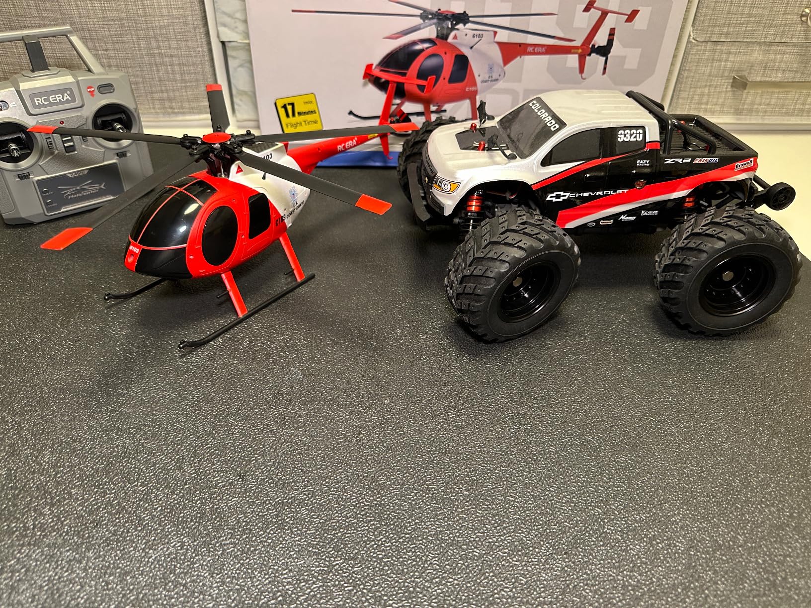 C189 Remote Control Helicopter, 2.4G 6CH UAV 1:28 Brushless Motor RC Helicopter Single Blade Flybarless Remote Helicopter RTF with Optical Flow Localization 2 Battery (Red) customer photo 1