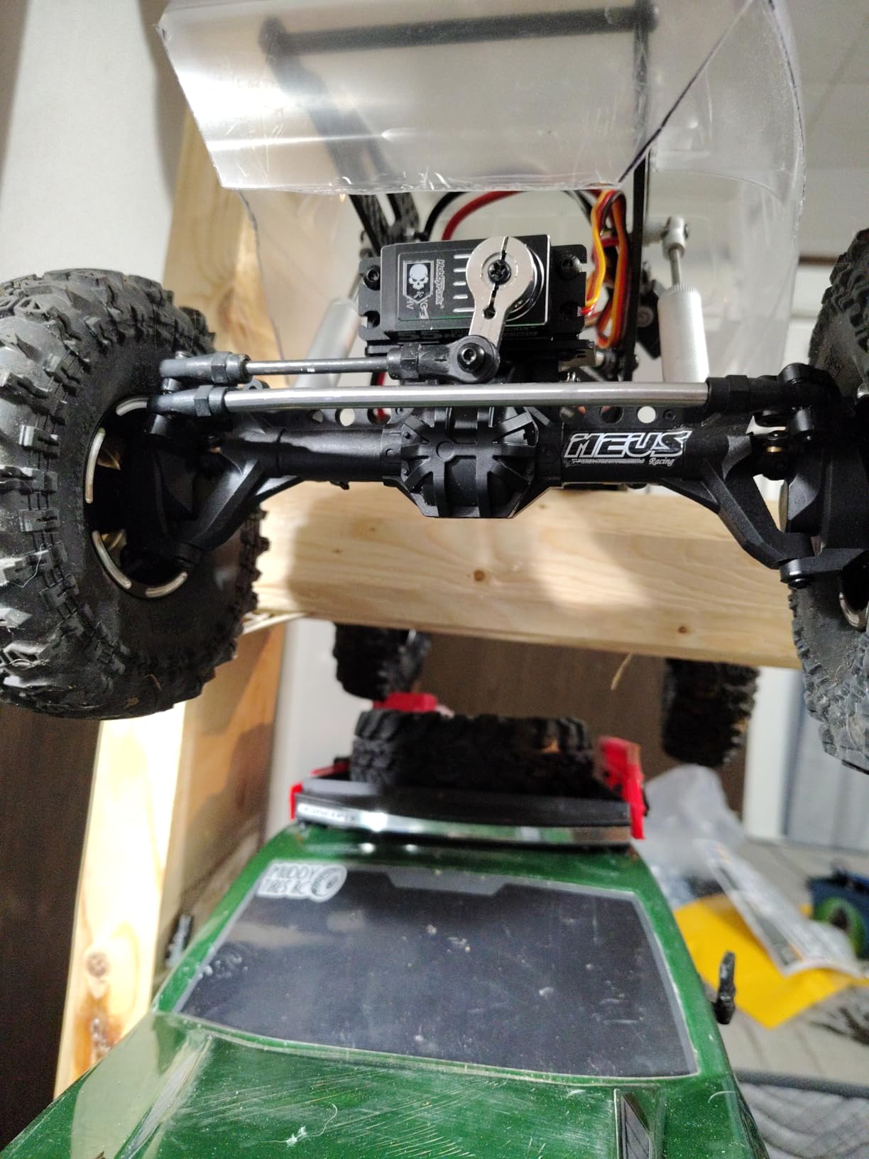 MEUS RACING SCX10 Axles Front & Rear Portal Axles for Axial SCX10 SCX10 II 1/10 RC Crawler Upgrade Parts, Nylon Axles with Steel Gears and Metal Bearings (Black) customer photo 2