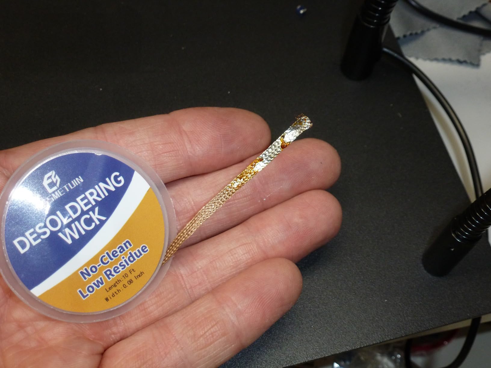 Desoldering Wick and Soldering Flux Paste for Electronics Repair, No Clean Flux(10CC), Solder Removal Kit customer photo 1