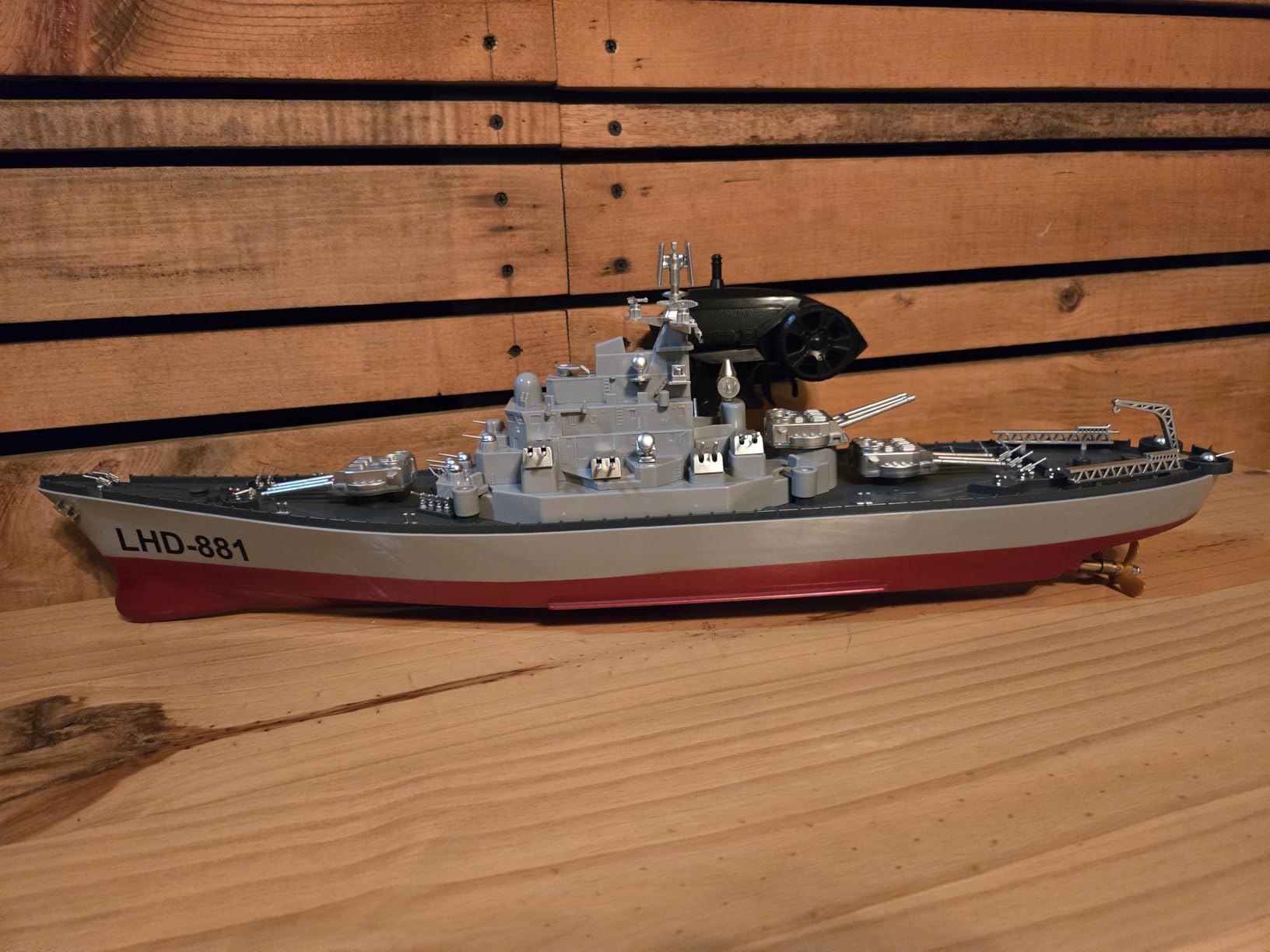 GoolRC Remote Control Warship RC Military Battleship, 1:390 Scale Remote Control Boat for Lakes and Rivers, 2.4GHz RC Armed Cruiser Boat Model with Low Battery Alarm and 2 Batteries for Adults customer photo 1