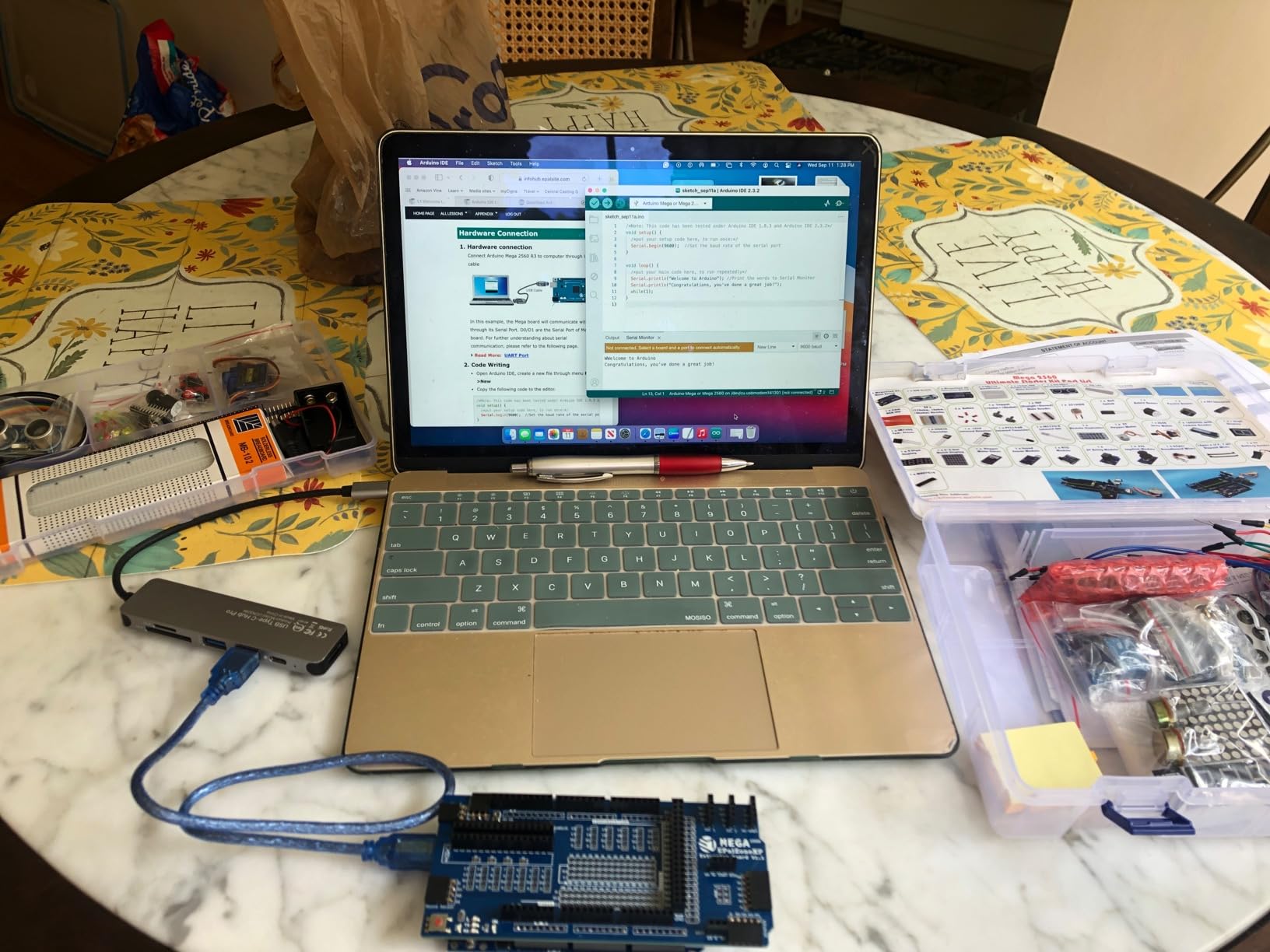 Starter Kit Compatible with Arduino Uno R3 or MEGA 2560 R3, The Most Detailed Explained 50+ Lessons, Plus 40+ Background Knowledge Articles (Ultimate Kit-with Compatible MEGA2560 R3) customer photo 1
