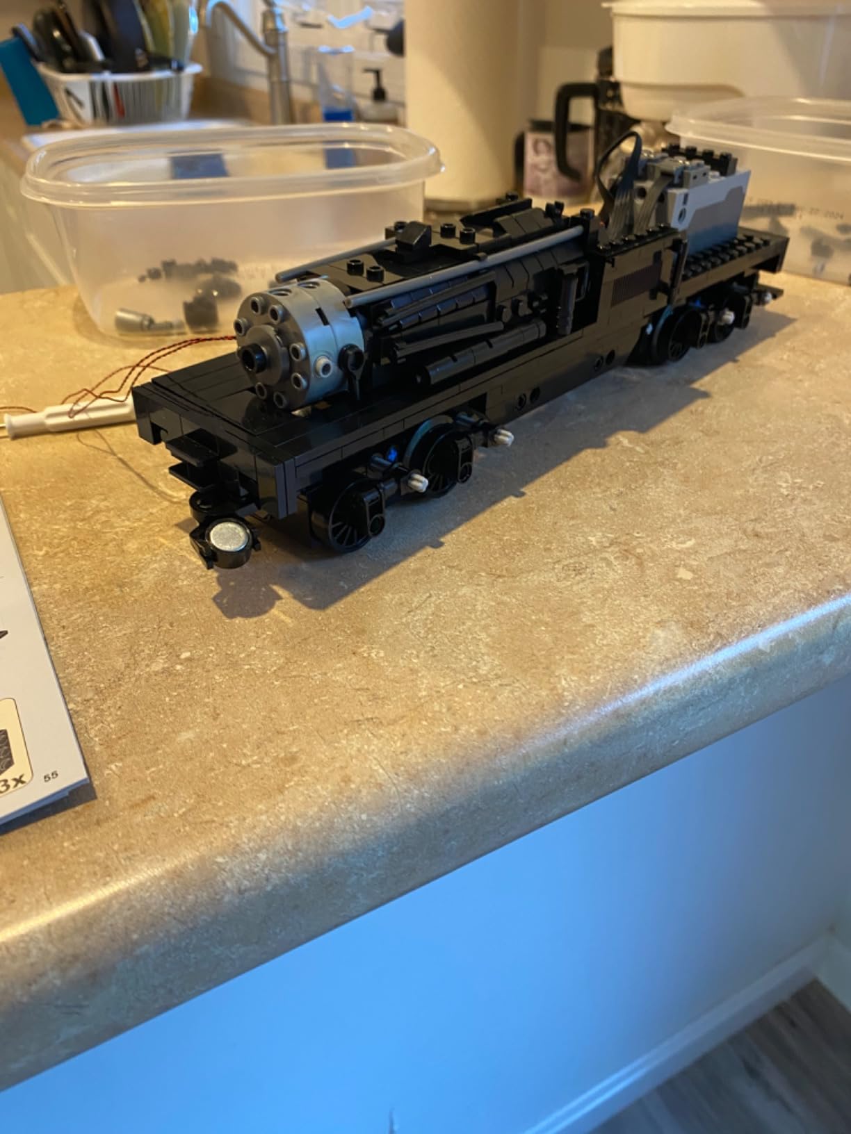 Mould King Shay-Type Steam Locomotive Building Set with LED Lighting, Remote/App Control Model Train Block Kit with Tracks, Engineering Toy Kit for Adults (880 PCS) customer photo 2