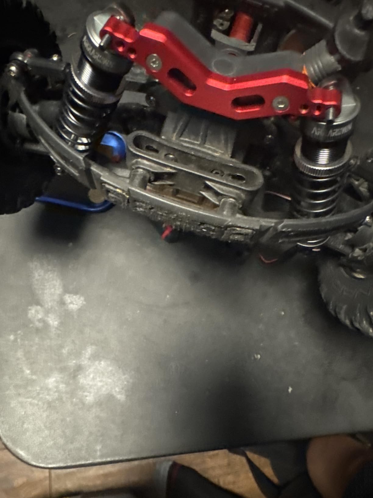 2PCS 1/10 RC Car Aluminum Front Shocks Update Parts Compatible with Arrma 1/10 Typhon 3S/2S Granite 4x4 Bigrock Senton Shock Absorber Assembled, Replacement of AR330550 customer photo 2